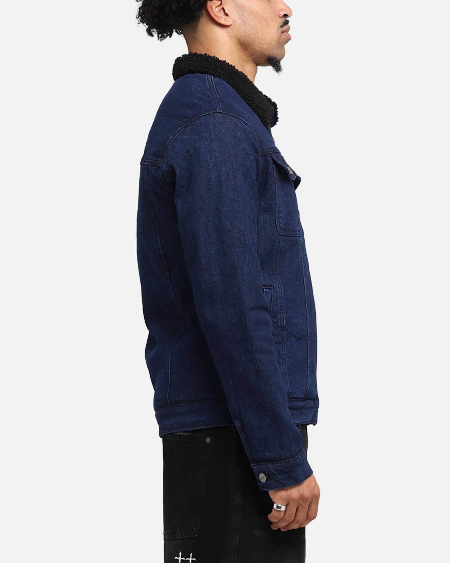 Saint Morta Sherpa Denim Zip Jacket Indigo/Black、mySite、zt4zffjzw