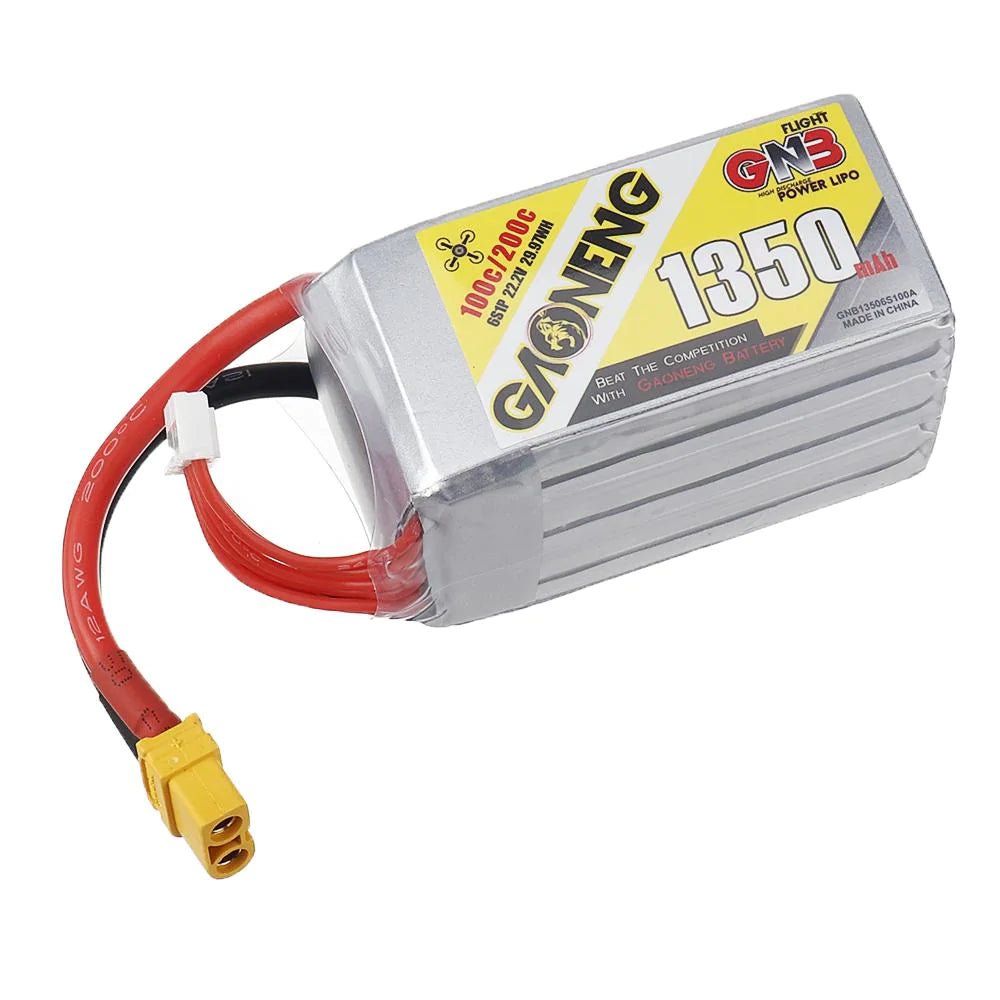  Gaoneng GNB 22.2V 6S 1350mAh 100C LiPo Battery - XT60、mySite、merchandisen