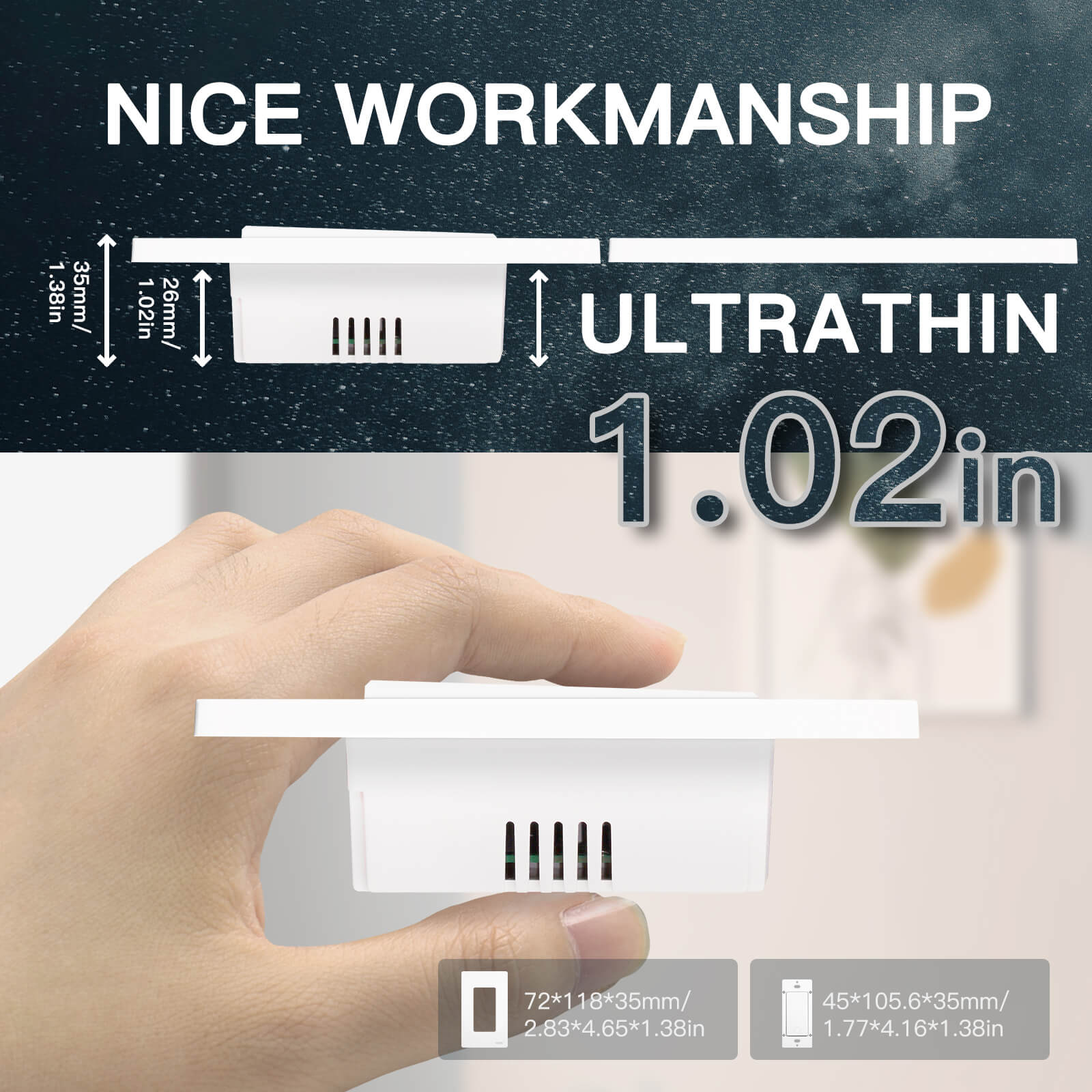 MOES Star Ring 3rd Generation WiFi Smart Light Switch No Neutral Required No Capacitor Alexa Google APP Control、mySite、fannypackpong