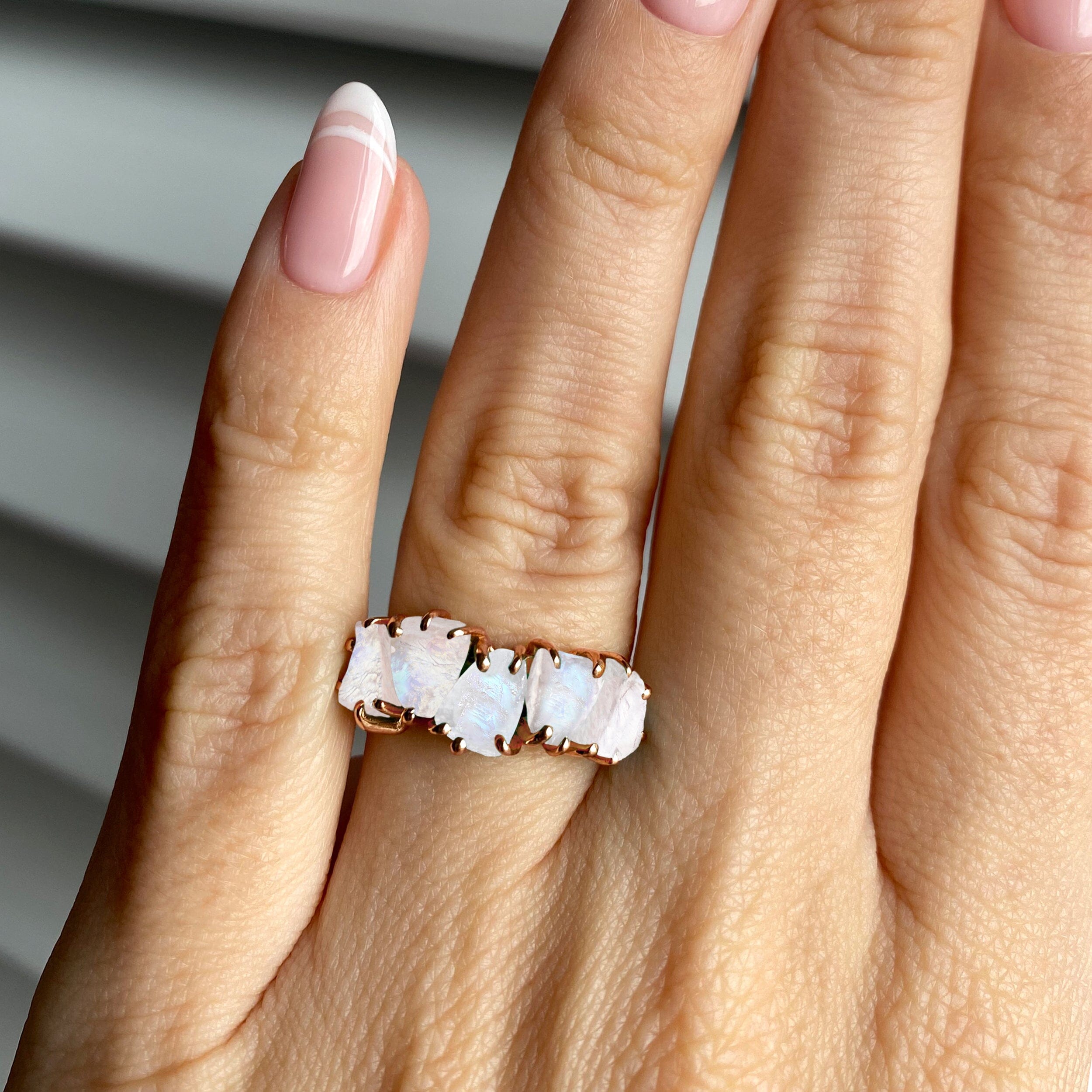 Raw Crystal Ring - Luminous Moonstone、mySite、hinf8tx79