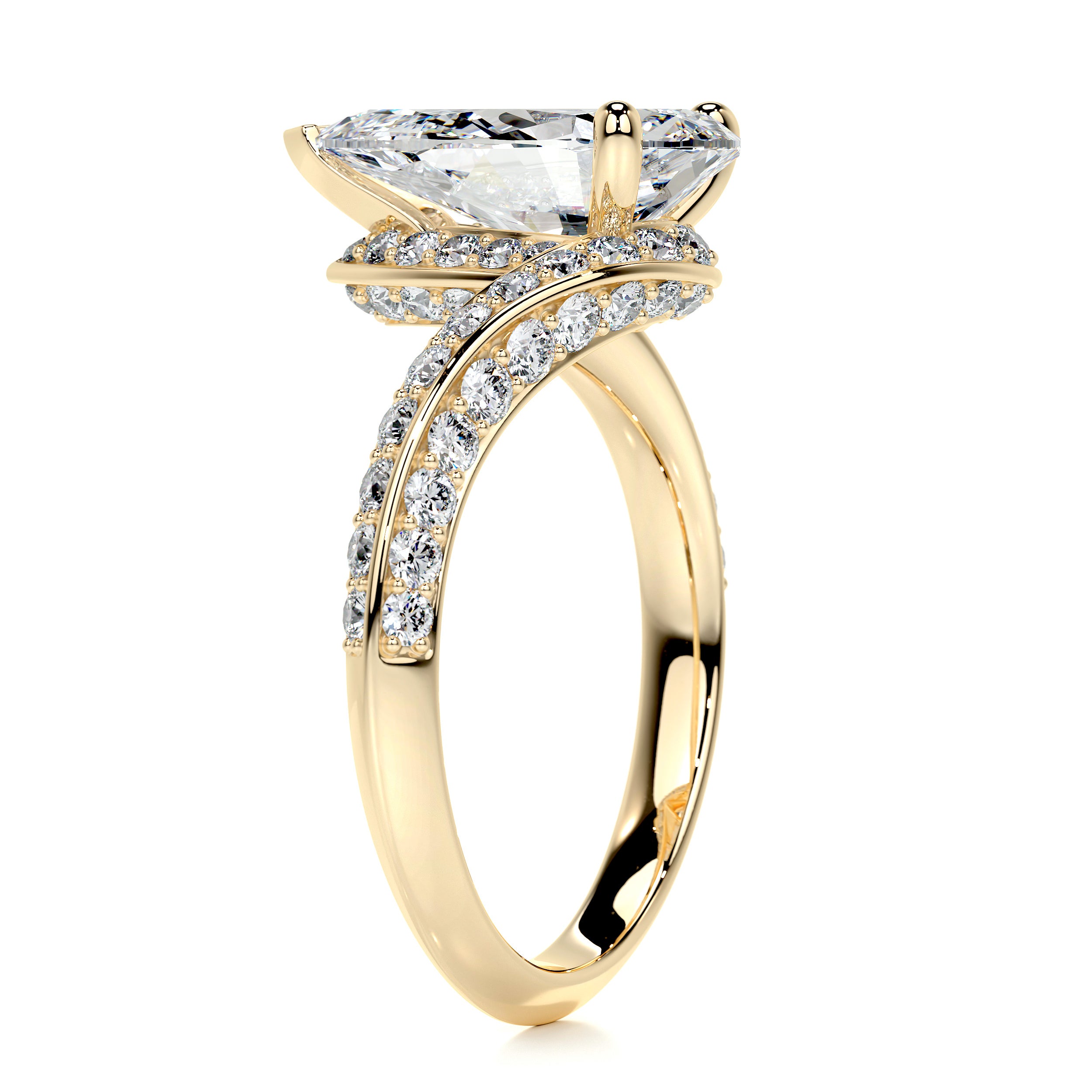 Sabrina Diamond Engagement Ring -18K Yellow Gold、mySite、hinf8tx79