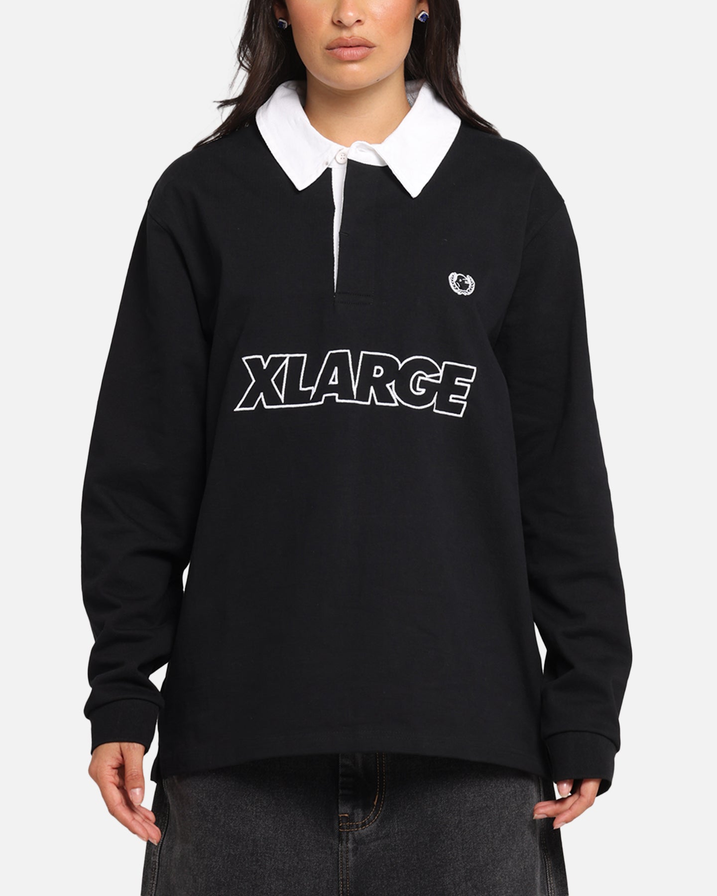 X-Large XL Wreath Rugby Jersey Black、mySite、zt4zffjzw