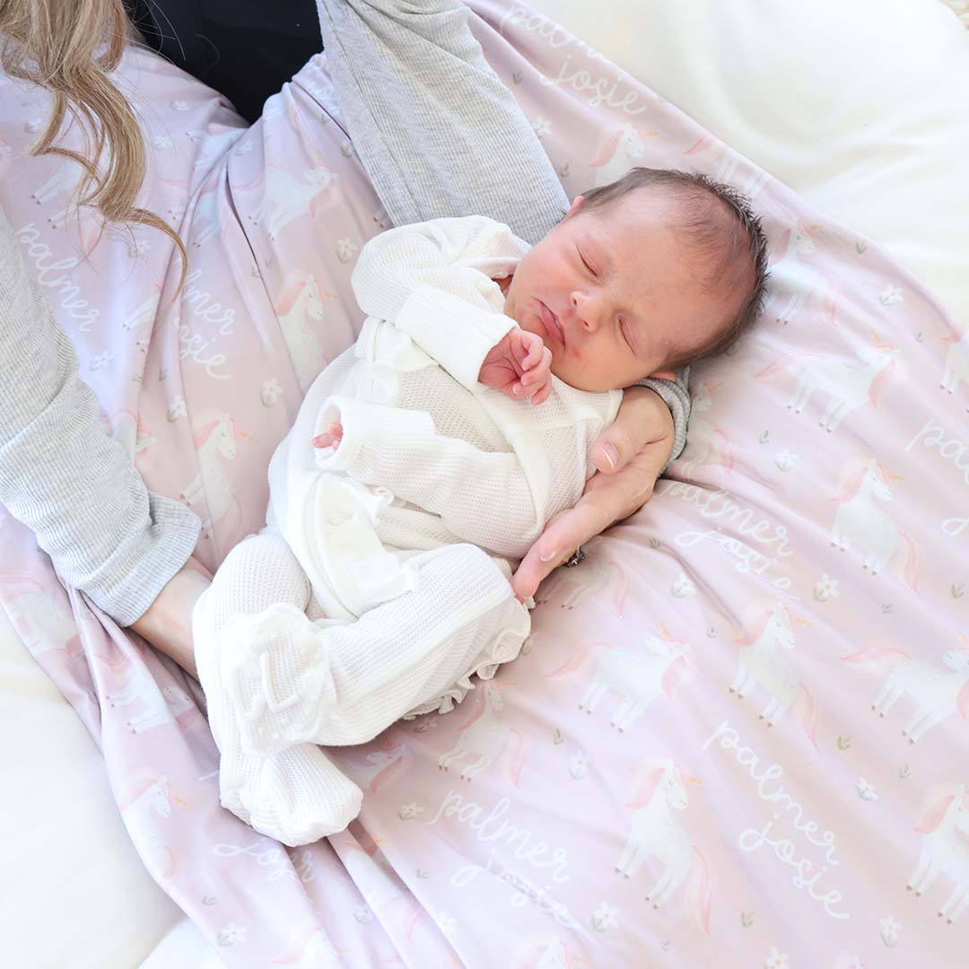  Sweet Unicorn Personalized Baby Name Swaddle Blanket、mySite、layawaytickets