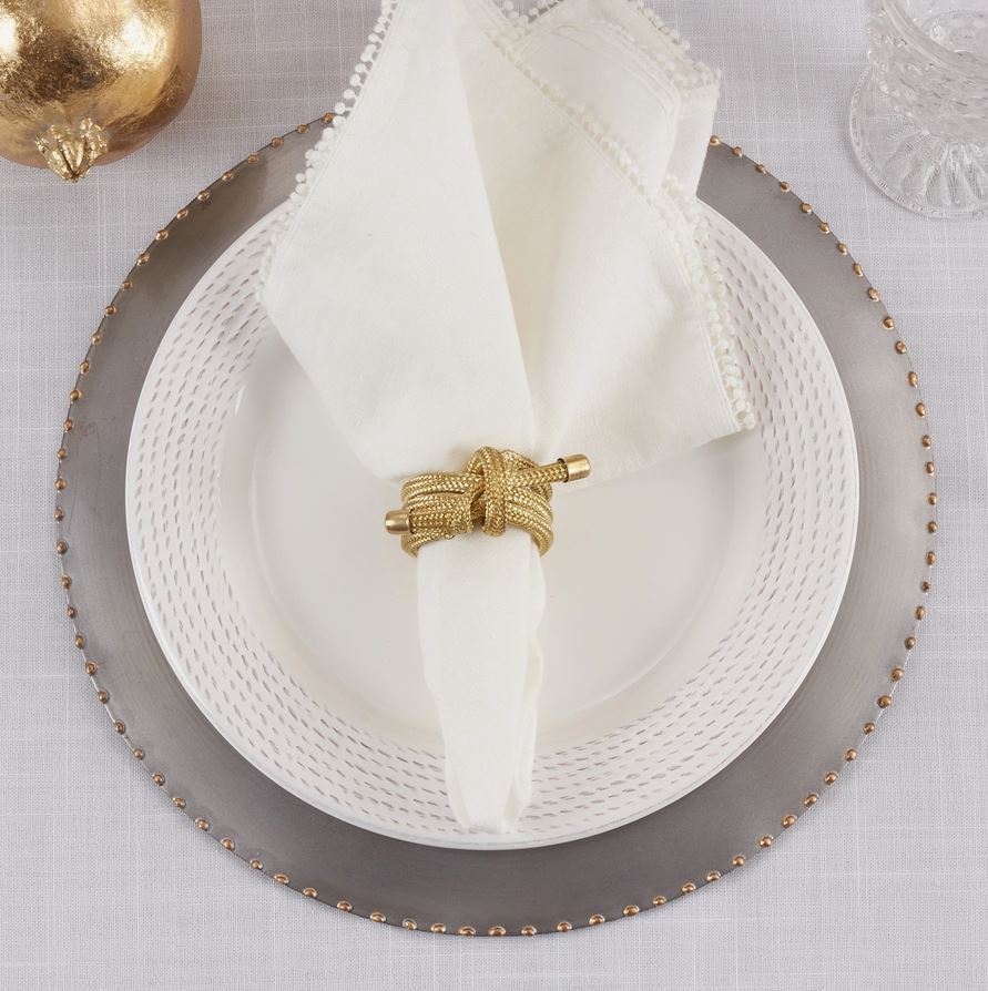  Knotted Rope Napkin Ring 4PC、mySite、elrpsem3k