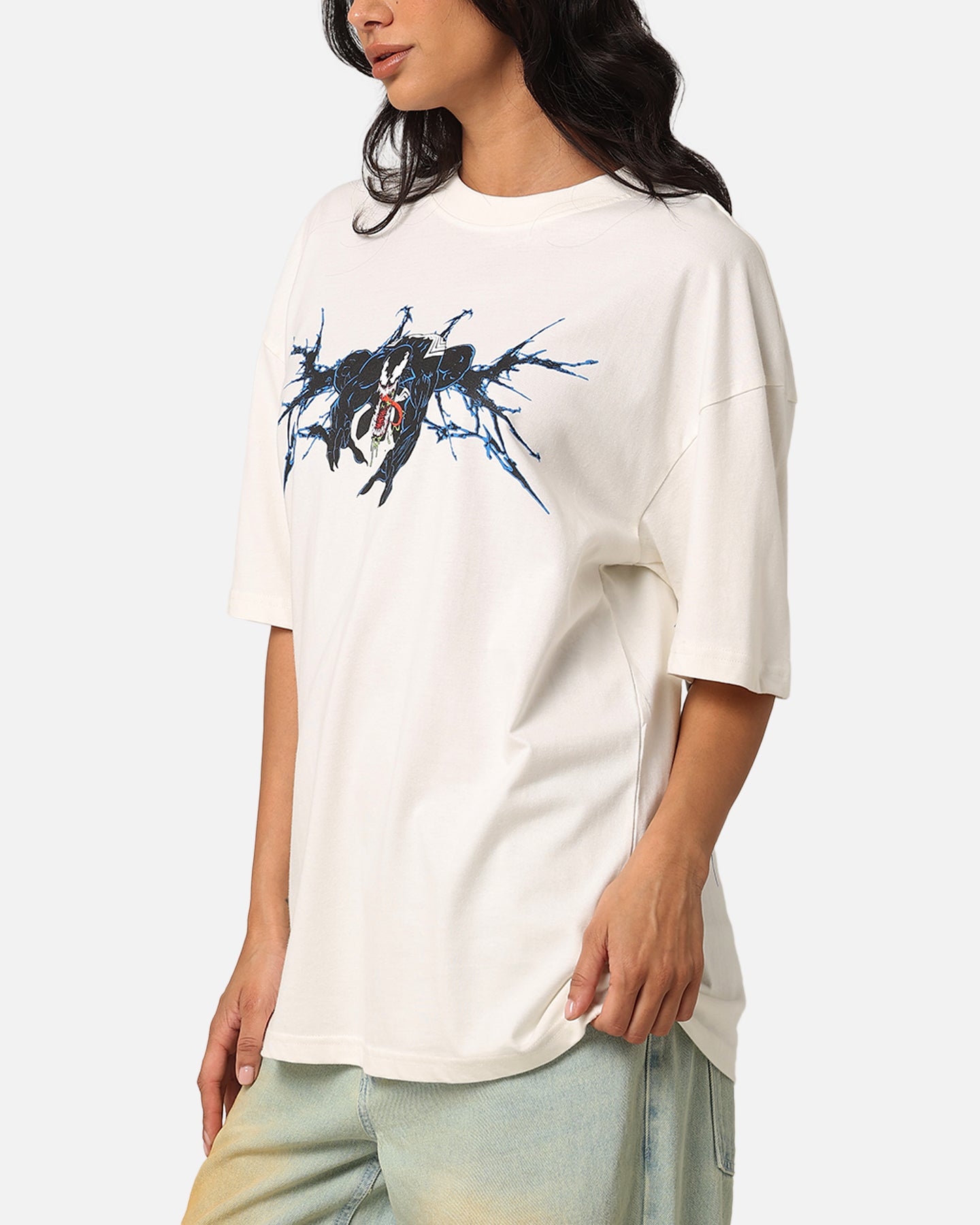 Goat Crew Marvel Spider-Man Y2K Venom T-Shirt Off White、mySite、zt4zffjzw