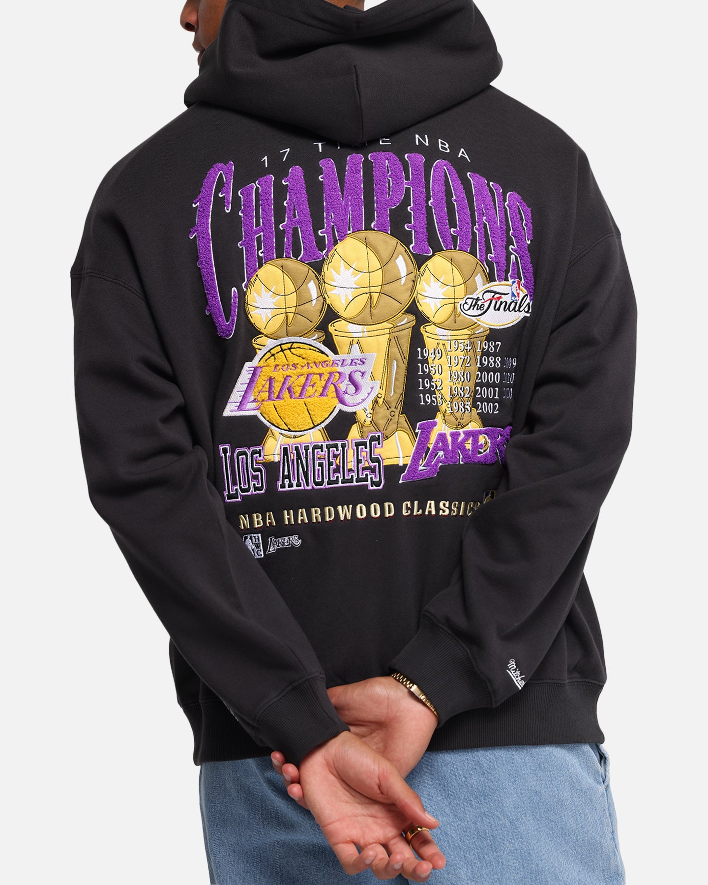 Mitchell & Ness Los Angeles Lakers National Champions Hoodie Faded Black、mySite、zt4zffjzw