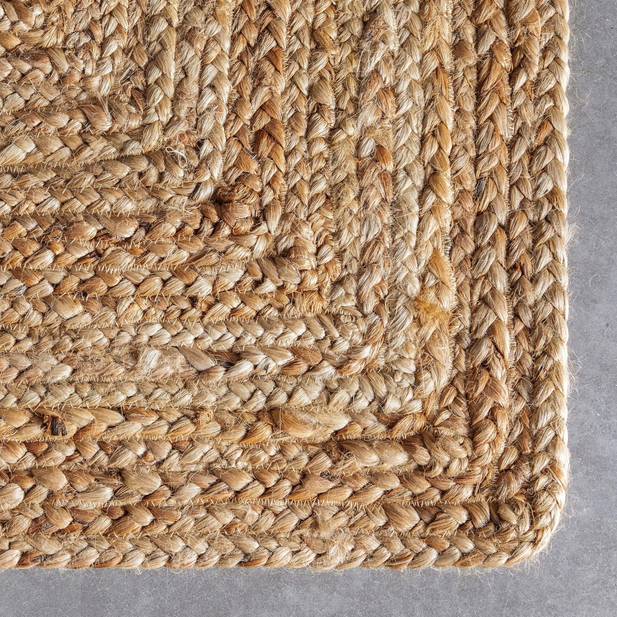 Jemma Natural-Fiber Braided Pattern Natural Hand-Woven Chunky-Textured Rug、mySite、gigharbornorthrealestate