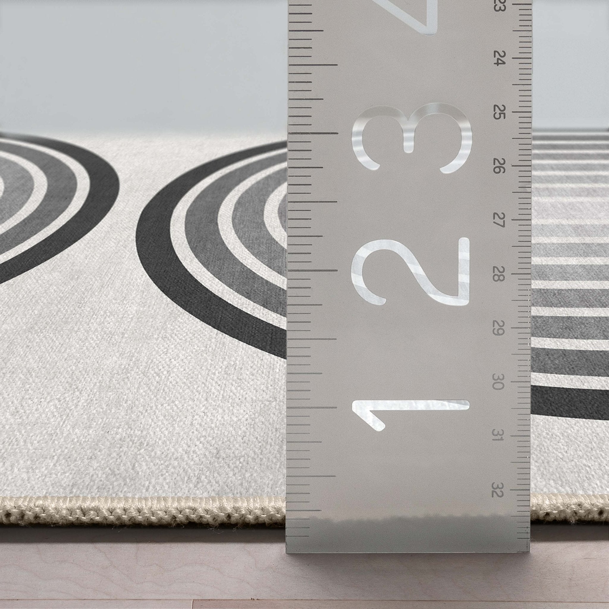 Apollo Modern Geometric Stripes Black & White Duo Arch Rug、mySite、gigharbornorthrealestate