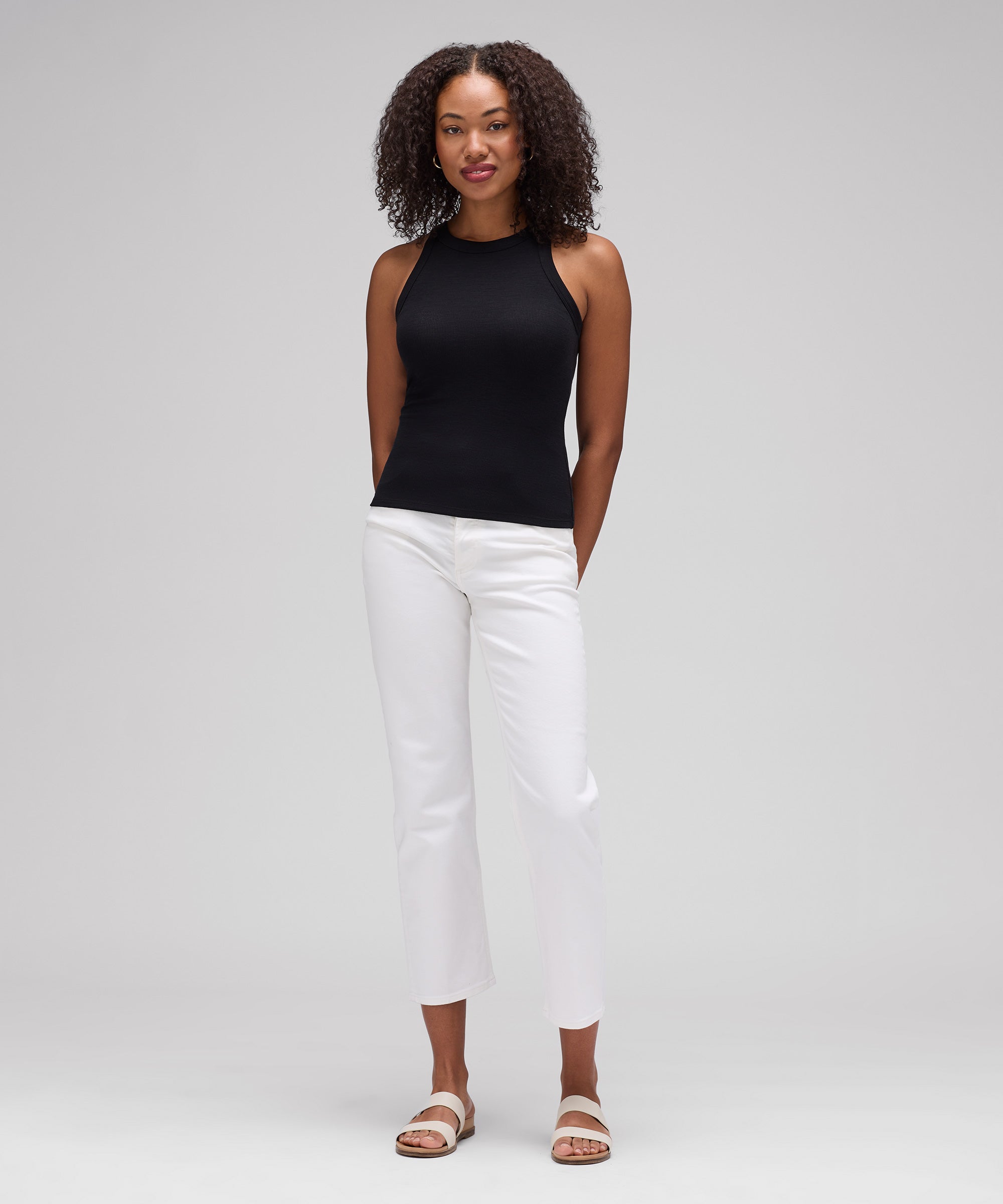 Women's Merino Ribbed Racer Tank、mySite、noshort