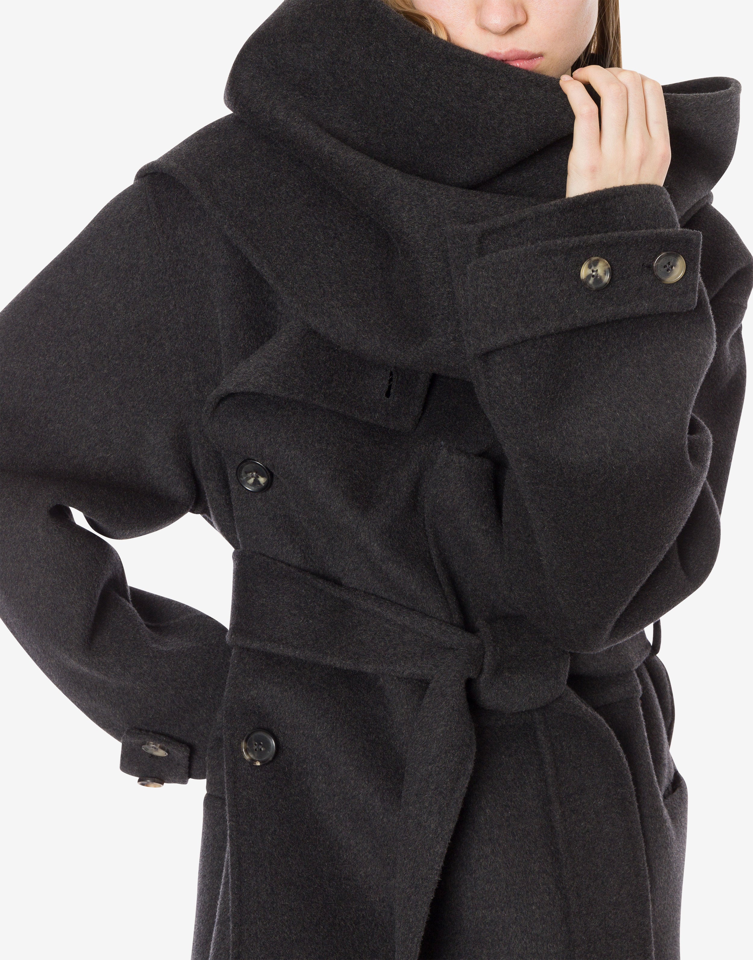 Maxi sciarpa in panno di lana double、mySite、aoinhome