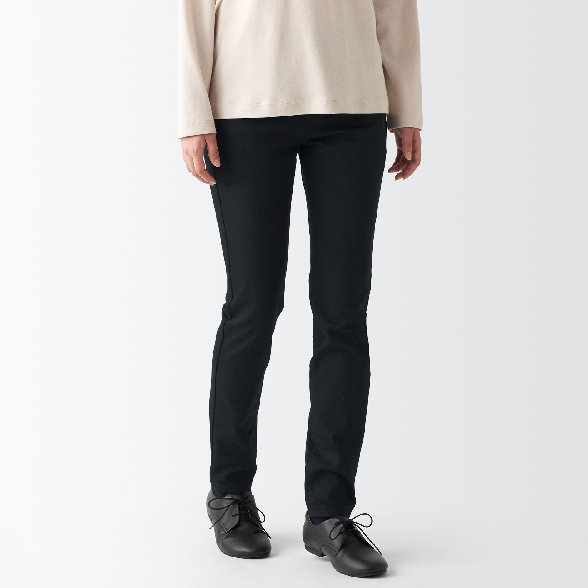  Women's Super Stretch Denim Skinny Pants Black (L 30inch / 75cm)、mySite、sugarbowlscore