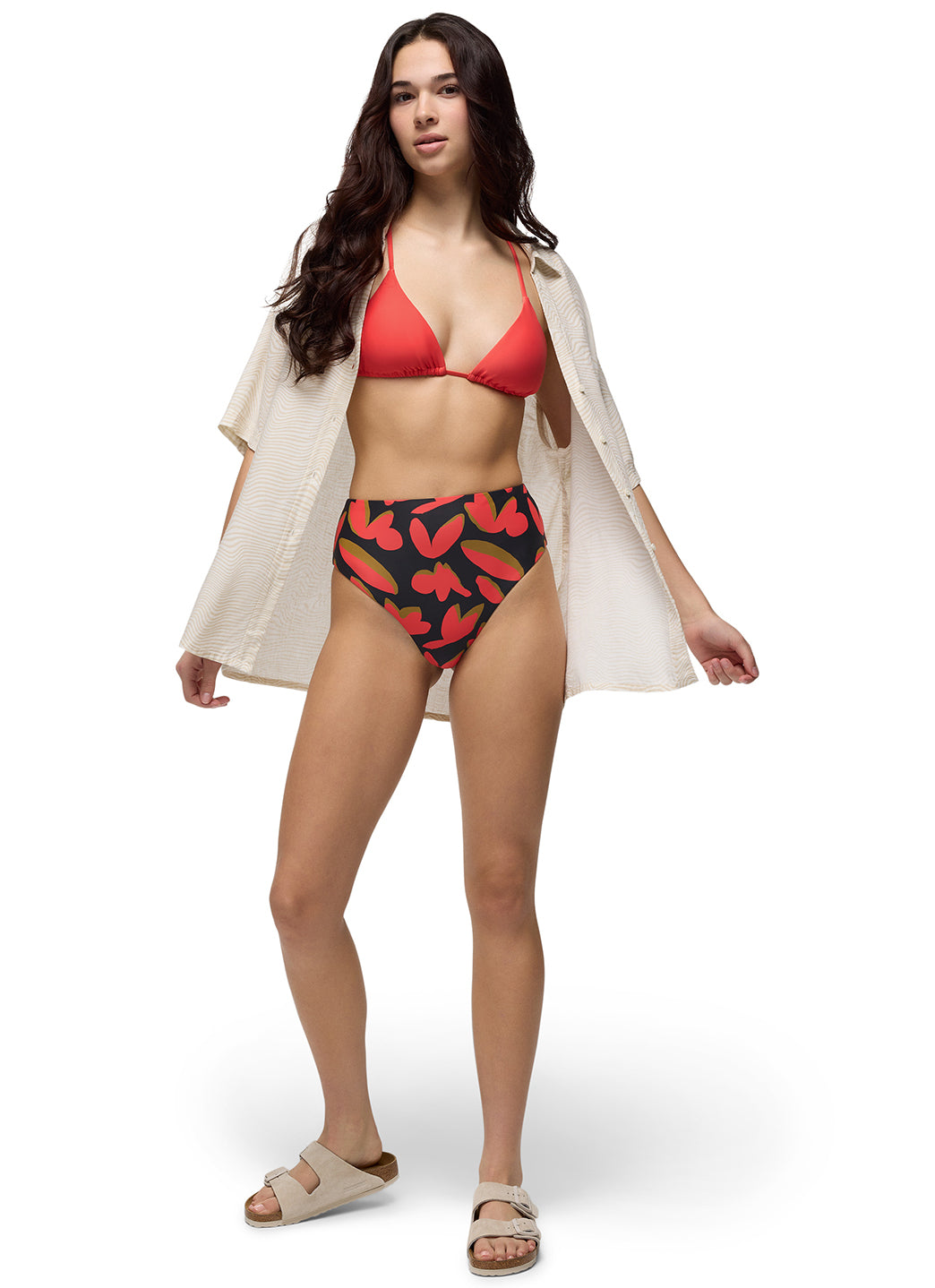 prAna Women's Print Lahari High Rise Bikini Bottom、mySite、noshort