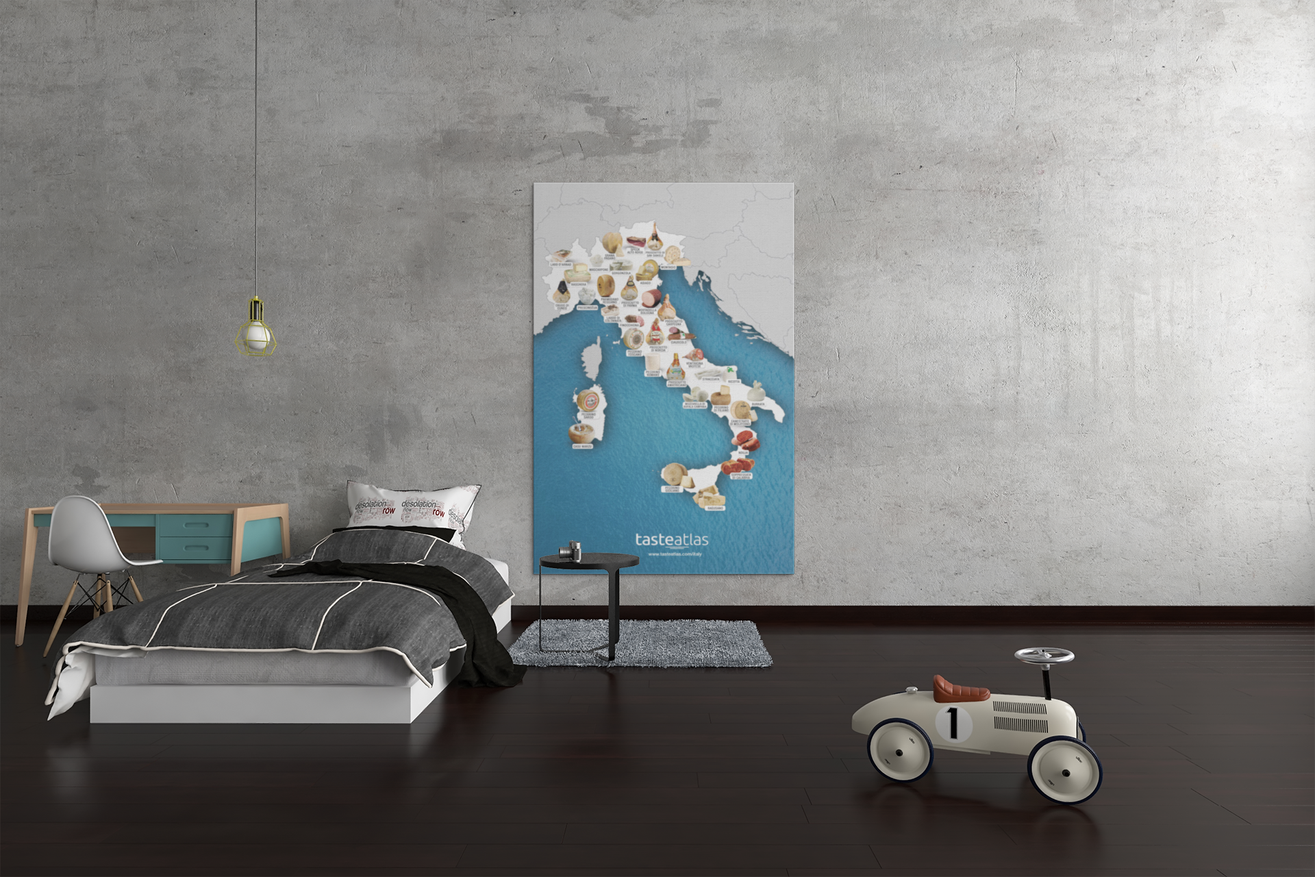 Italy Antipasti Map Poster (in)、mySite、camillekostekn