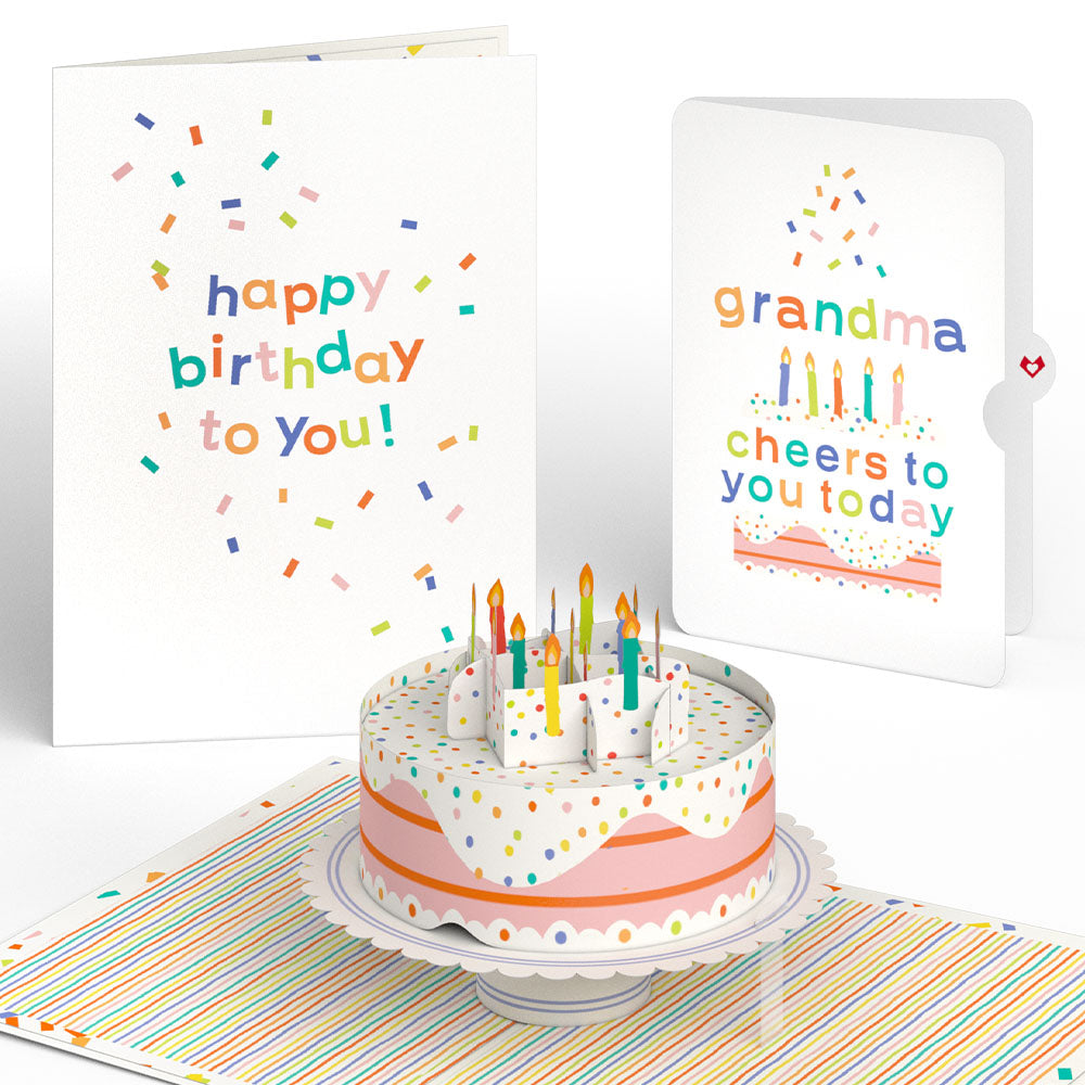 Confetti Cake Birthday Pop-Up Card and Sentiment Set for Grandma、mySite、solidvoid