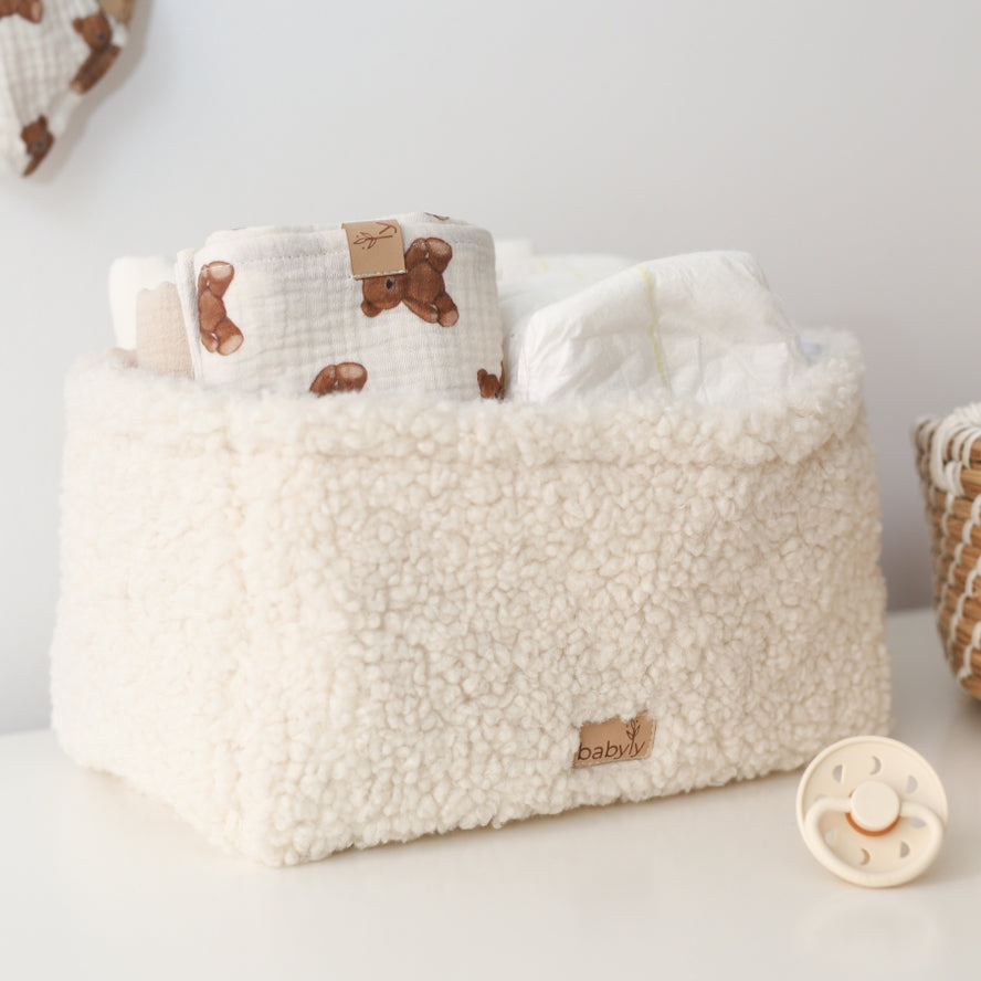  Teddy Boucle Organizer - Cream、mySite、elrpsem3k