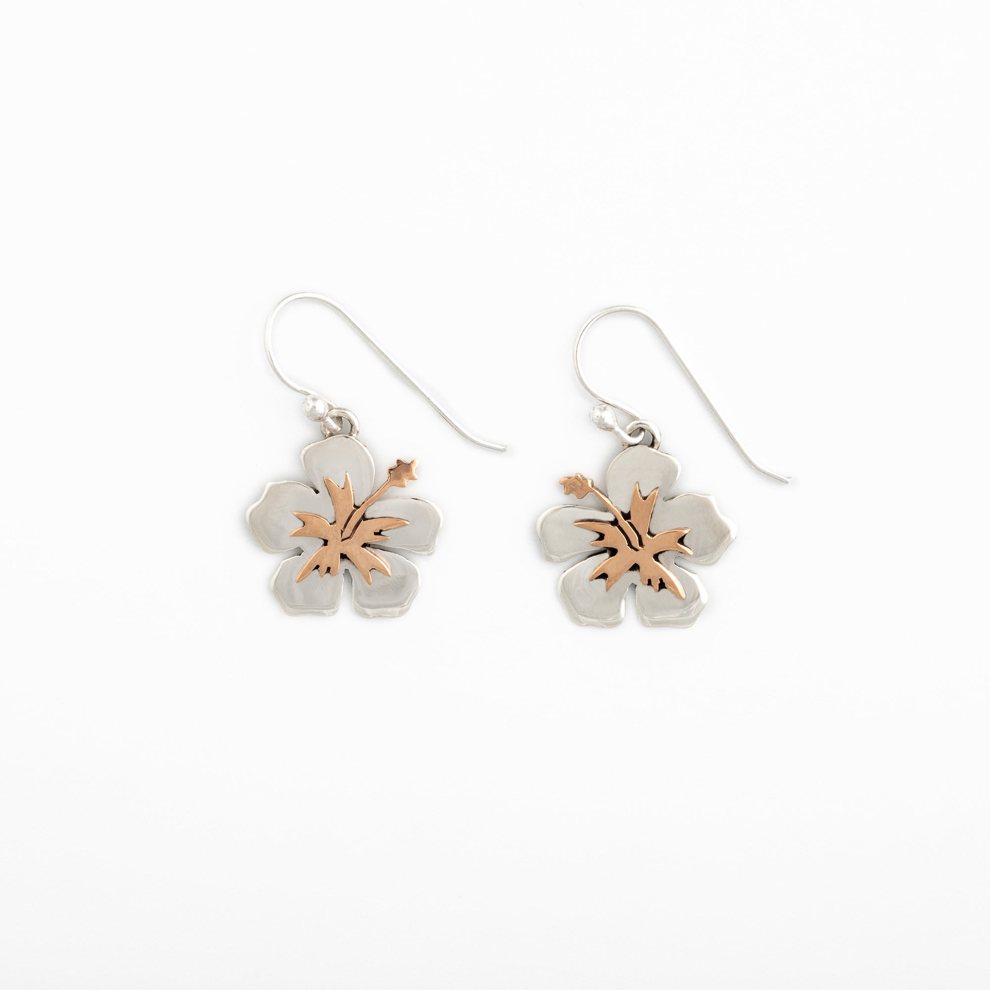 Mixed Metal Dangling Flower Earrings、mySite、camillekostekn
