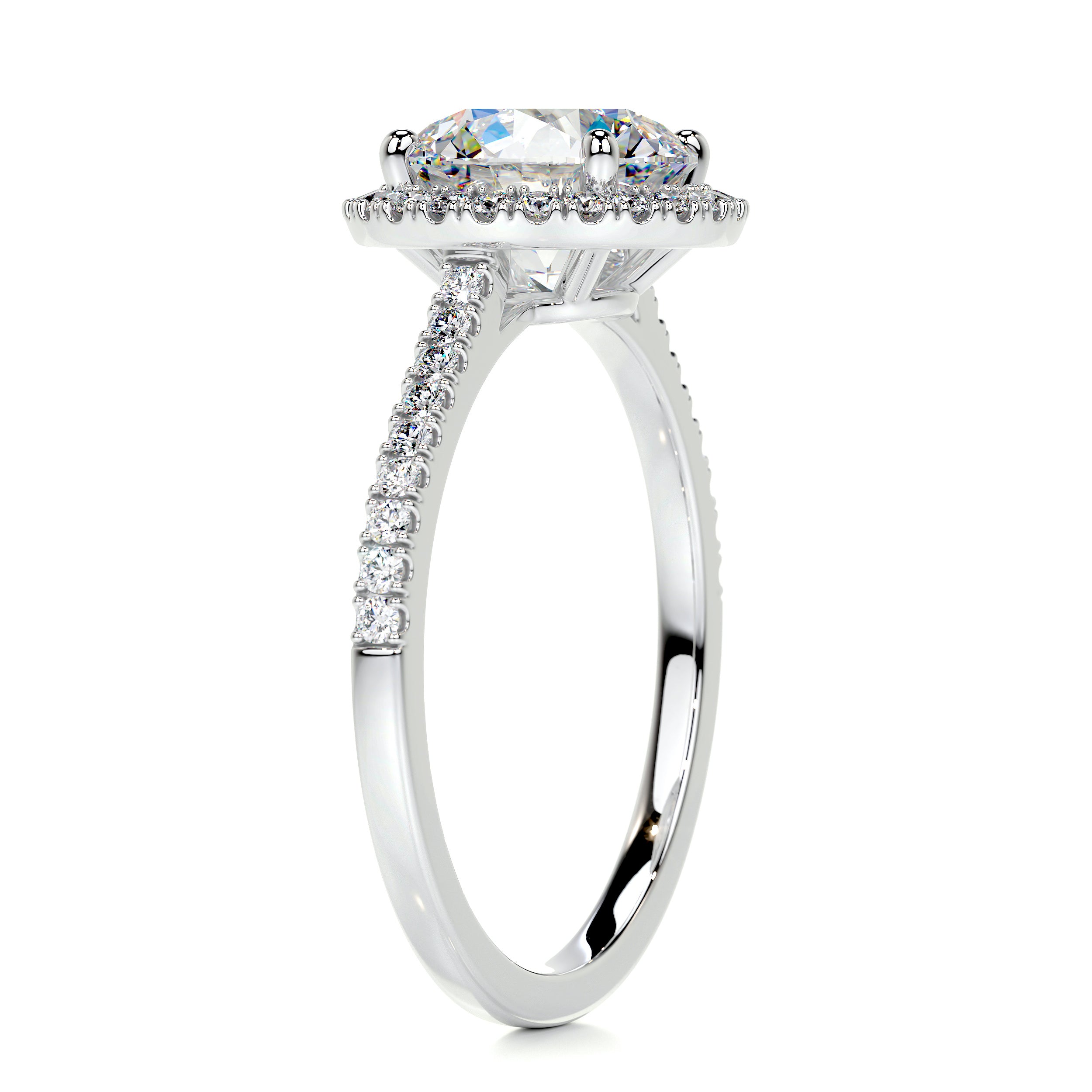 Layla Moissanite & Diamond Ring - 14K White Gold、mySite、hinf8tx79