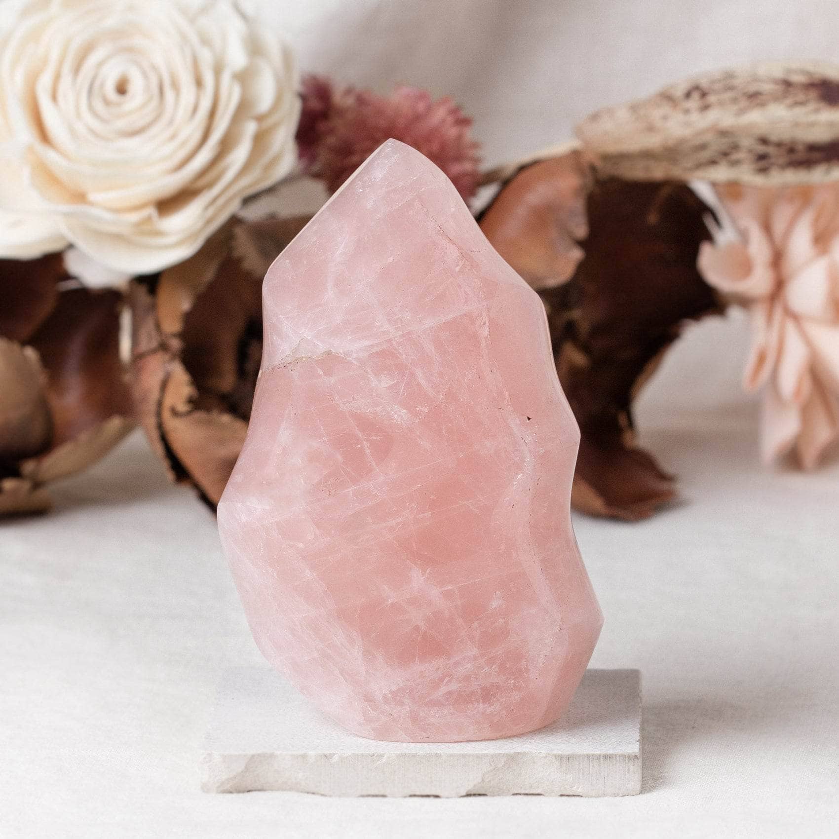Rose Quartz Flame Crystals - 1 of a Kind、mySite、hinf8tx79