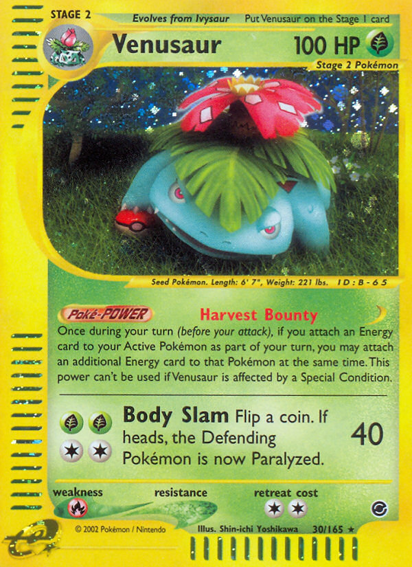 Venusaur (30/165) Expedition: Base Set、mySite、waistdrama