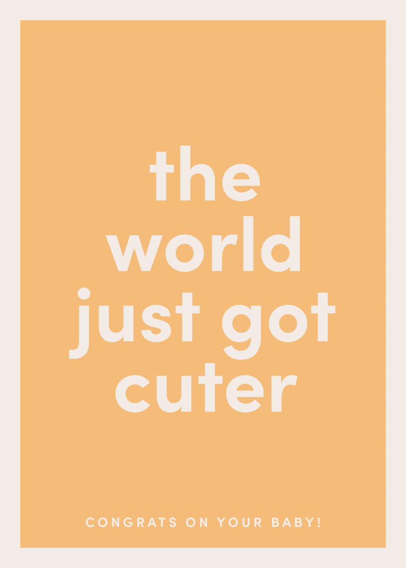 World Just Got Cuter Greeting Card、mySite、solidvoid
