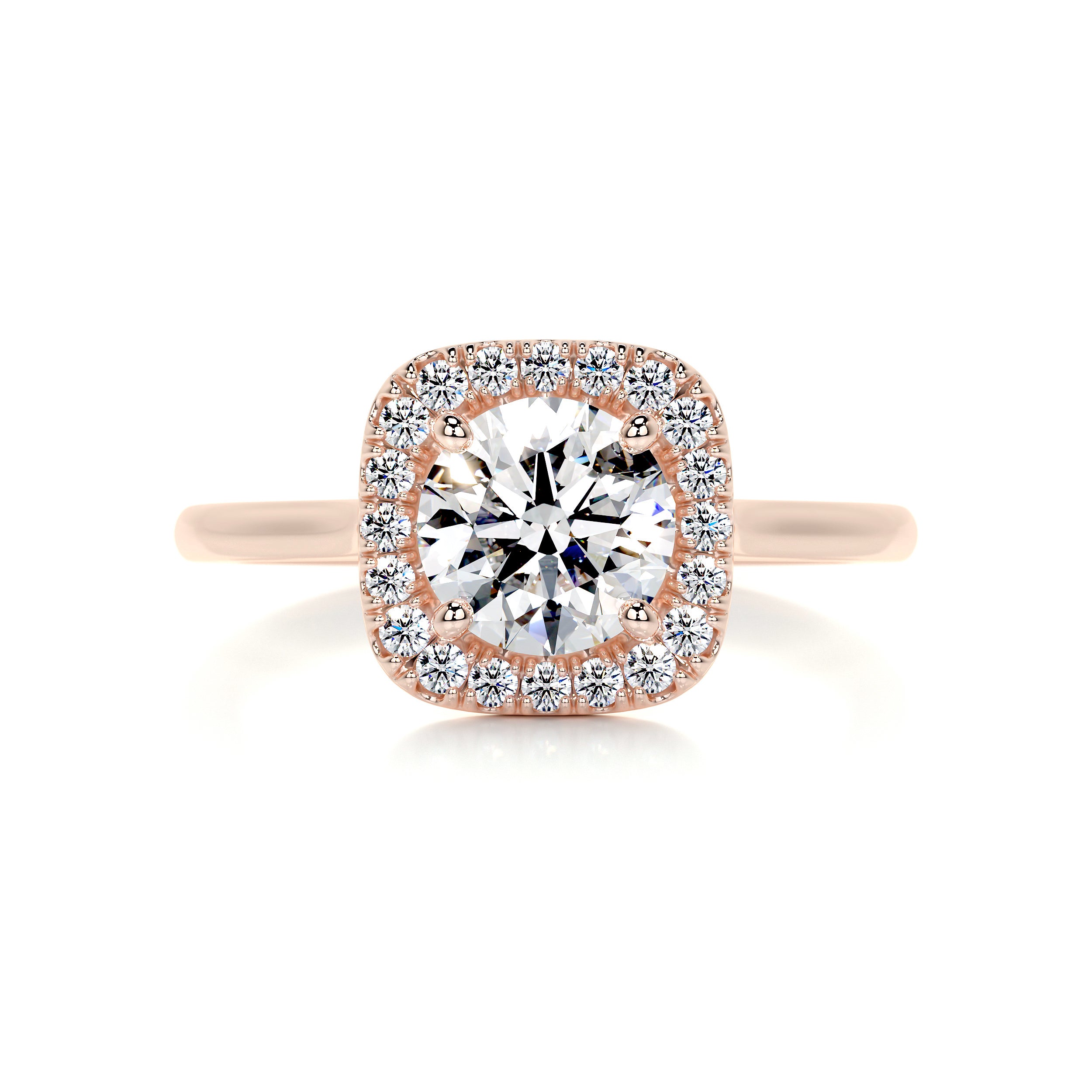 Claudine Diamond Engagement Ring -14K Rose Gold、mySite、hinf8tx79
