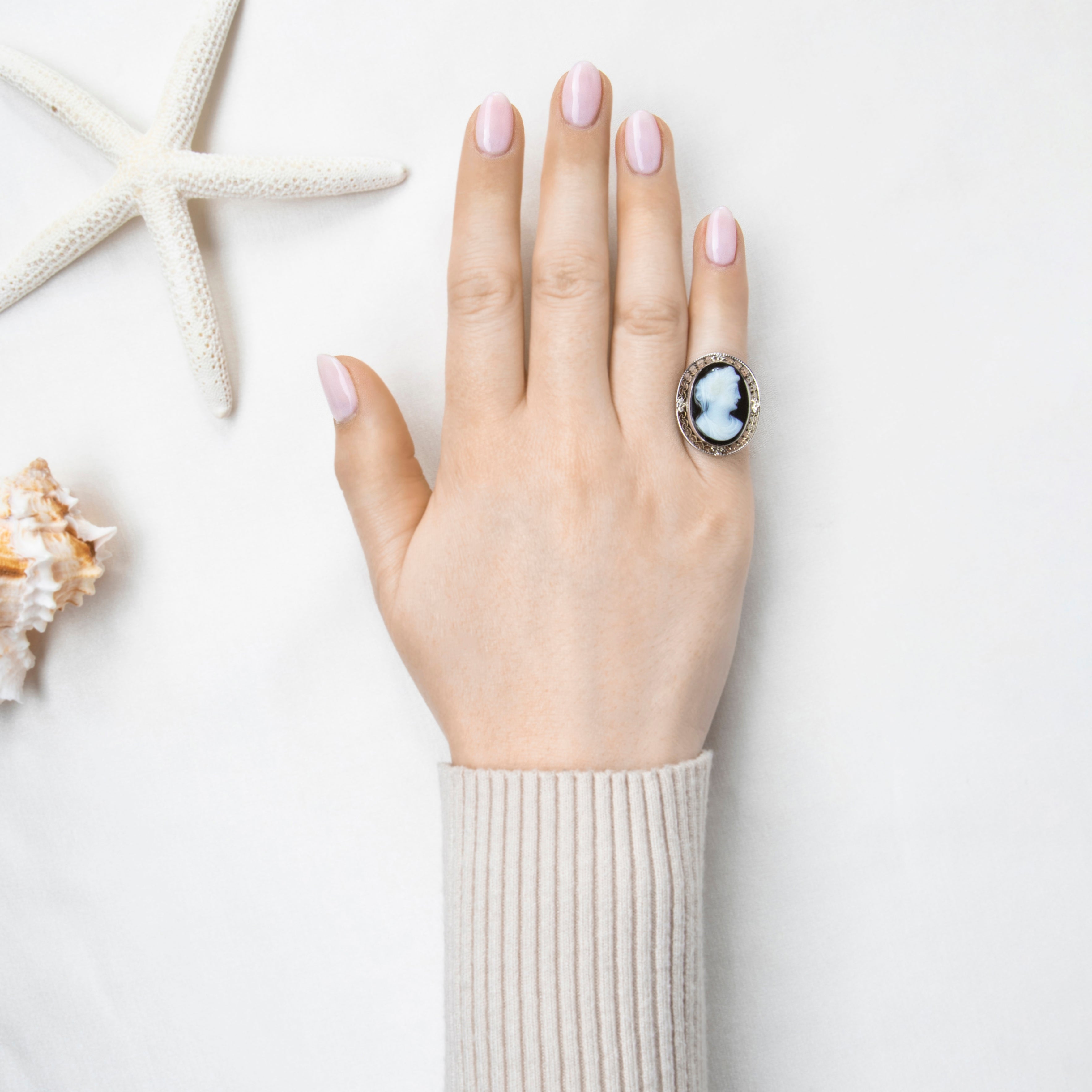 Antique Victorian 14k White & Yellow Gold Hardstone Classical Cameo Ring 4.25、mySite、hinf8tx79