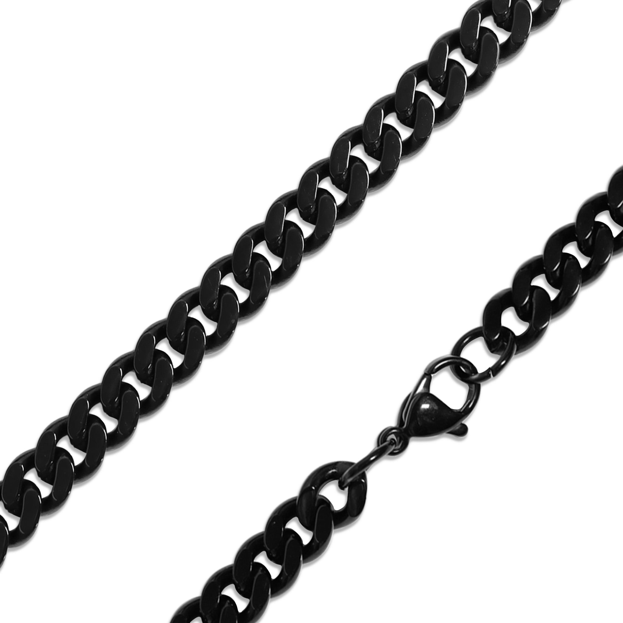 Stainless Steel Black Curb Chain Necklace / CHN7501、mySite、dreamappss