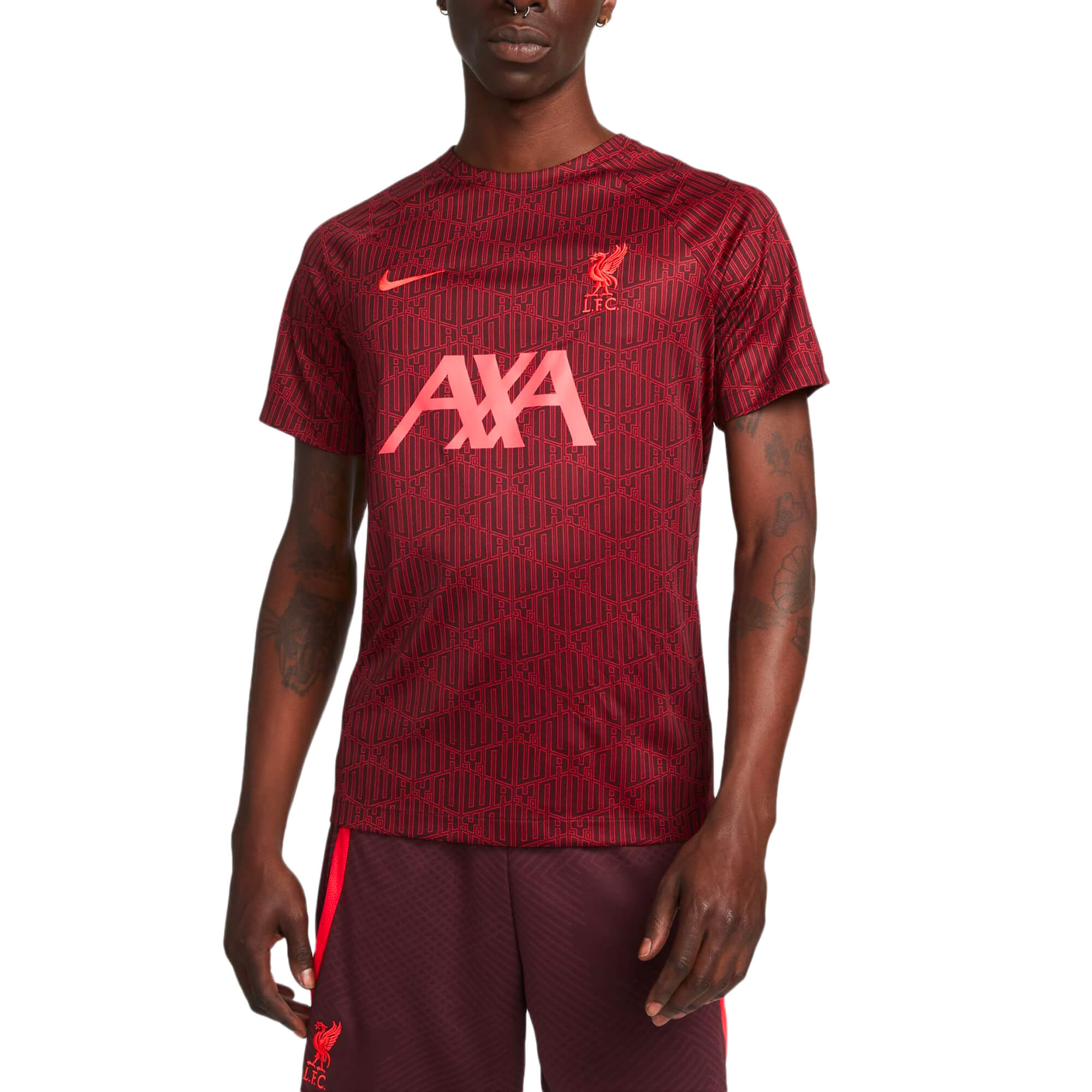 Nike Men's Liverpool Dri-FIT Pre-Match Top 2022 Red/Burgandy、mySite、bottomscart