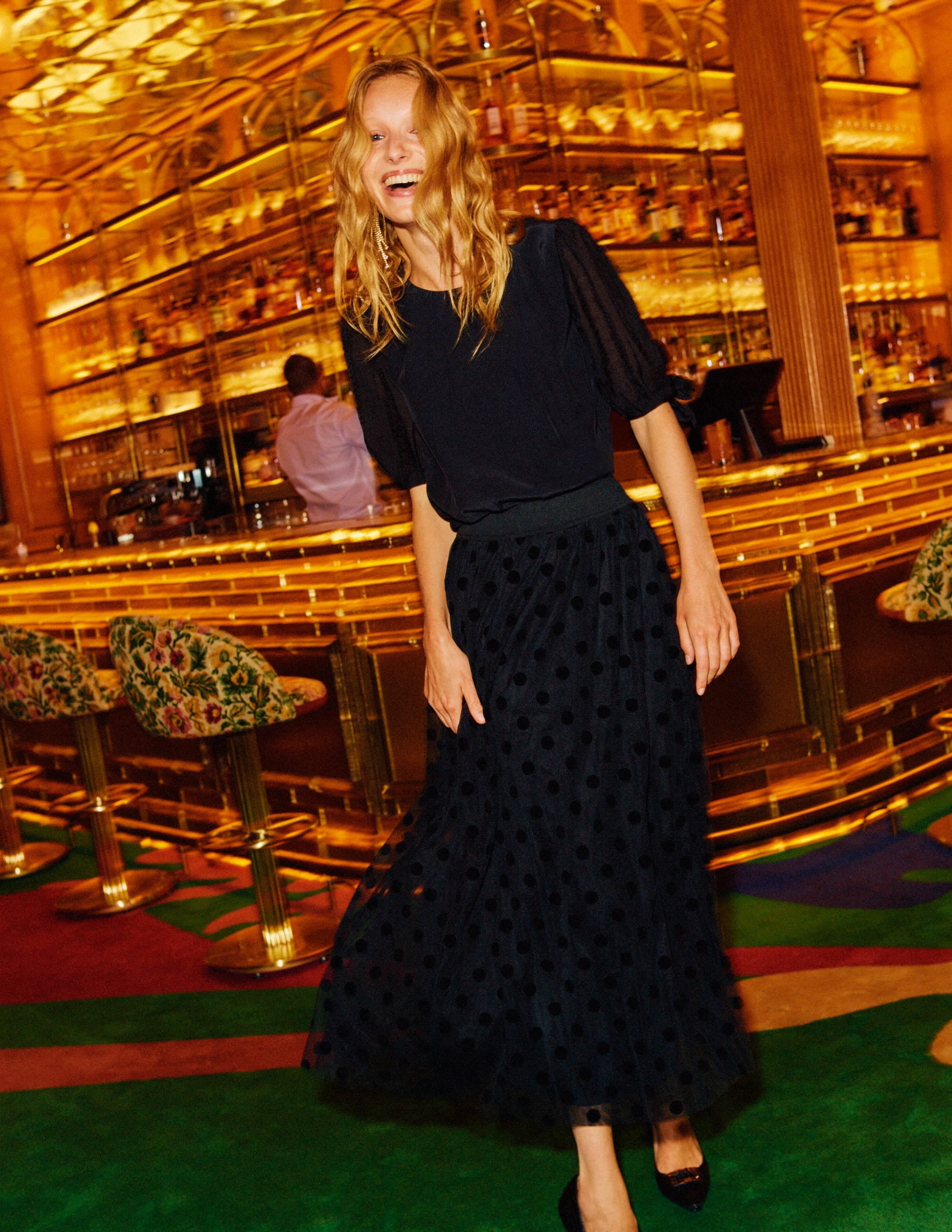  Tulle Full Midi Skirt-Black Spot、mySite、ashleygrahame