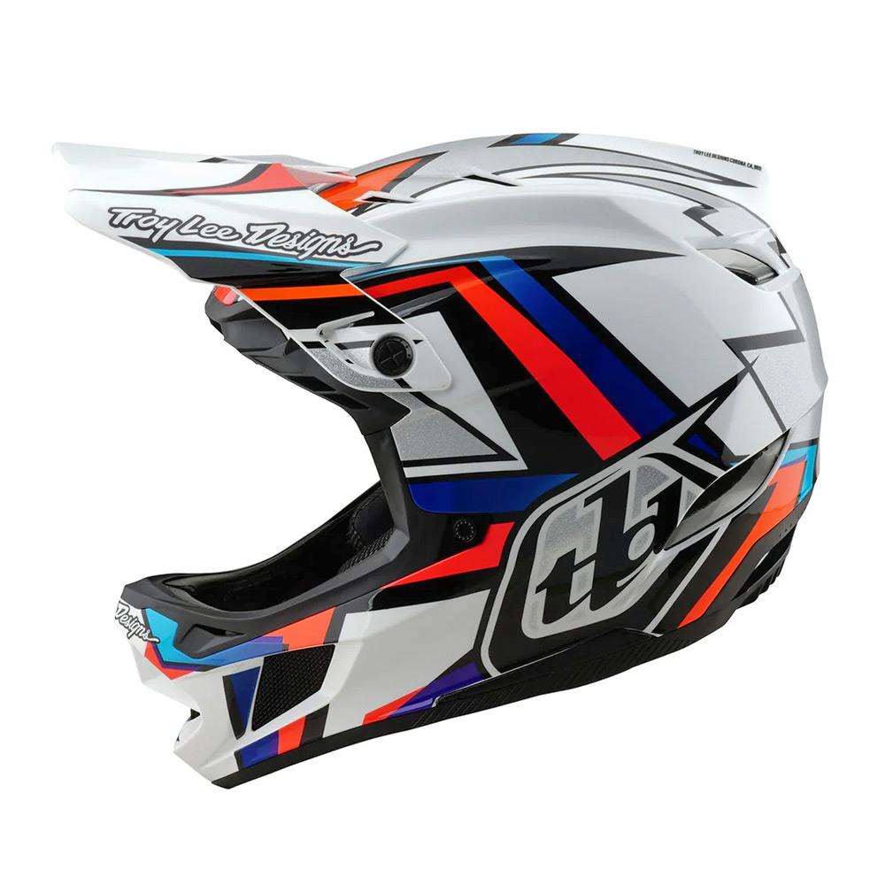  Troy Lee D4 Composite MIPS Race Helmet - Frames White/Silver、mySite、merchandisen