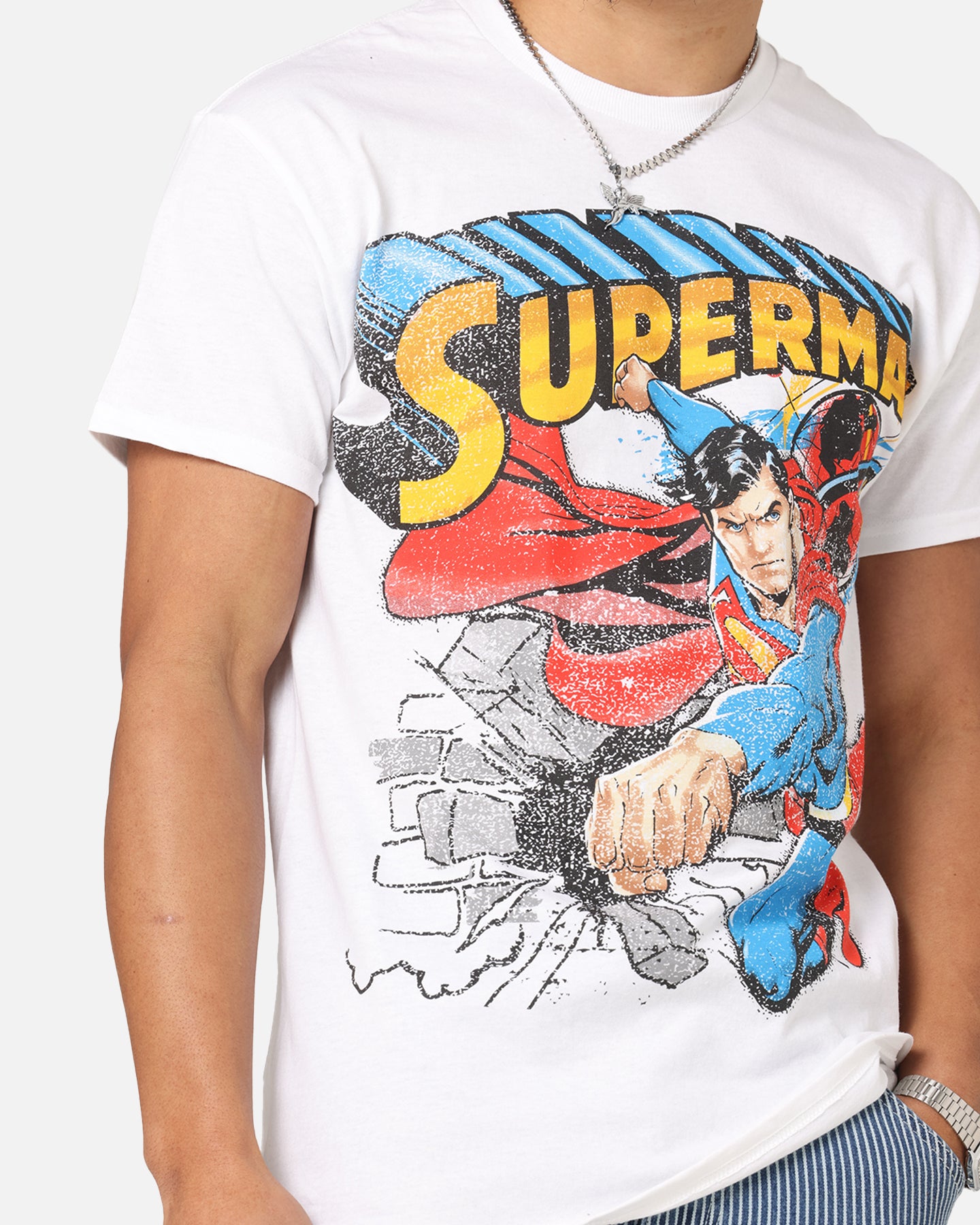 Goat Crew X DC Superman Man Of Steel T-Shirt White、mySite、zt4zffjzw