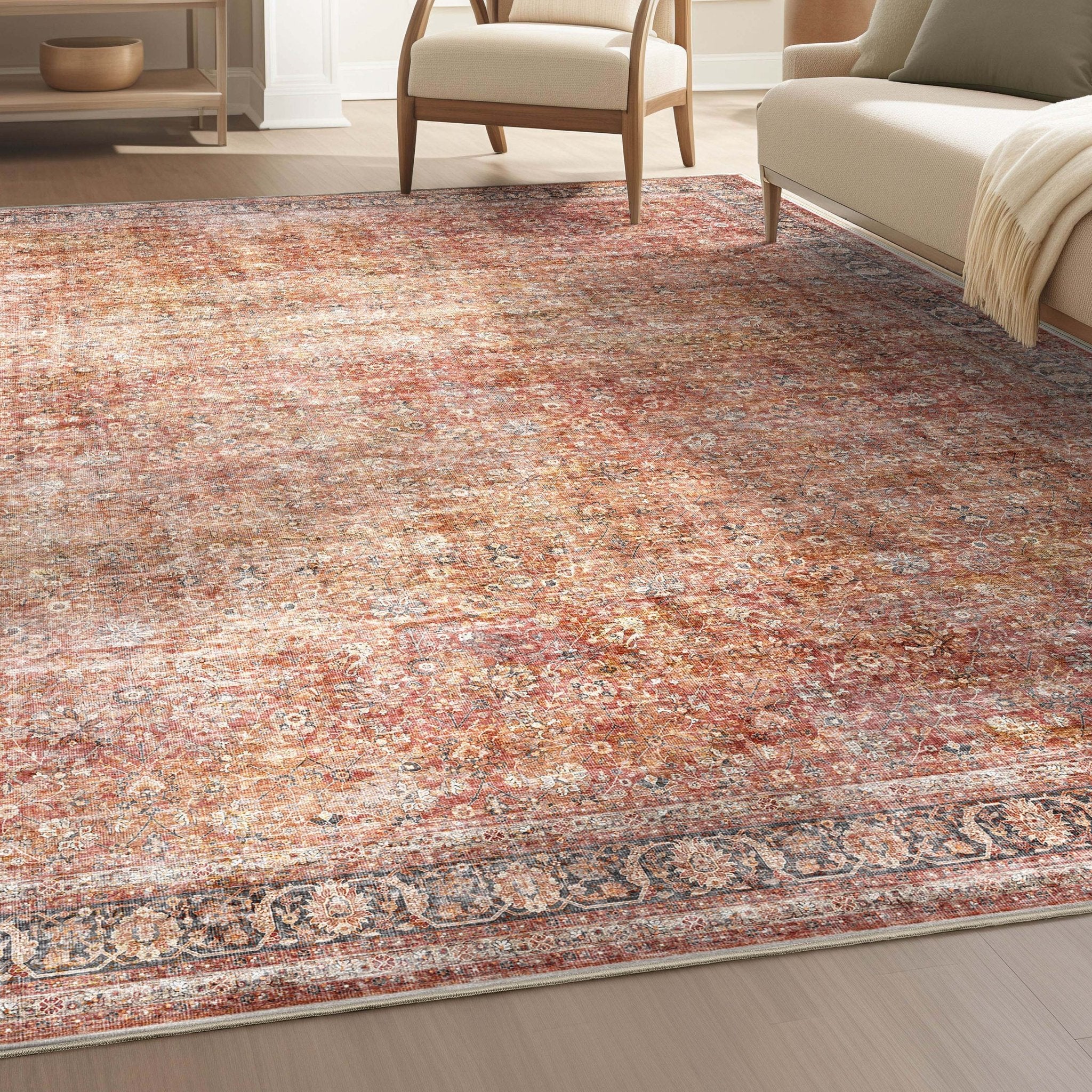 Delphine Vintage Persian Oriental Flat-Weave Rug、mySite、gigharbornorthrealestate