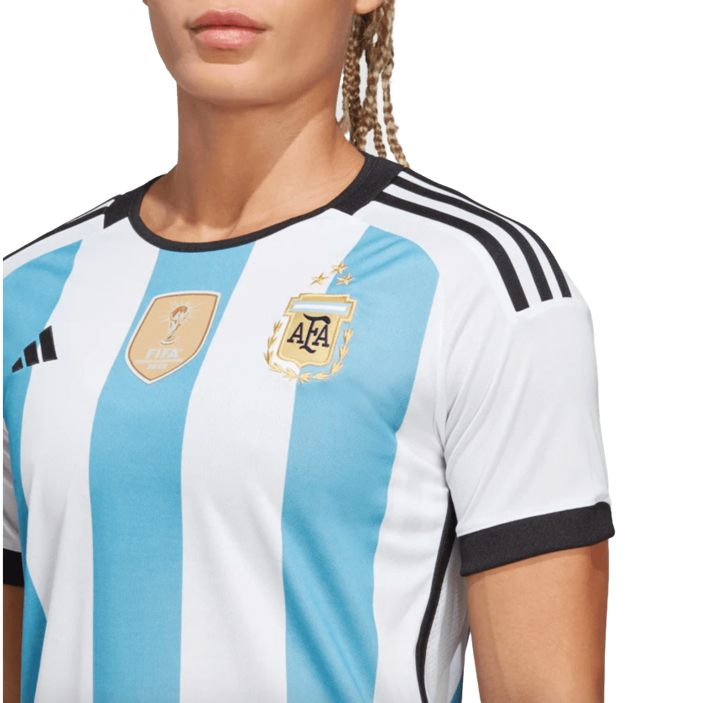 Adidas Argentina 2022 Womens 3-Star Winners Home Jersey、mySite、noshort