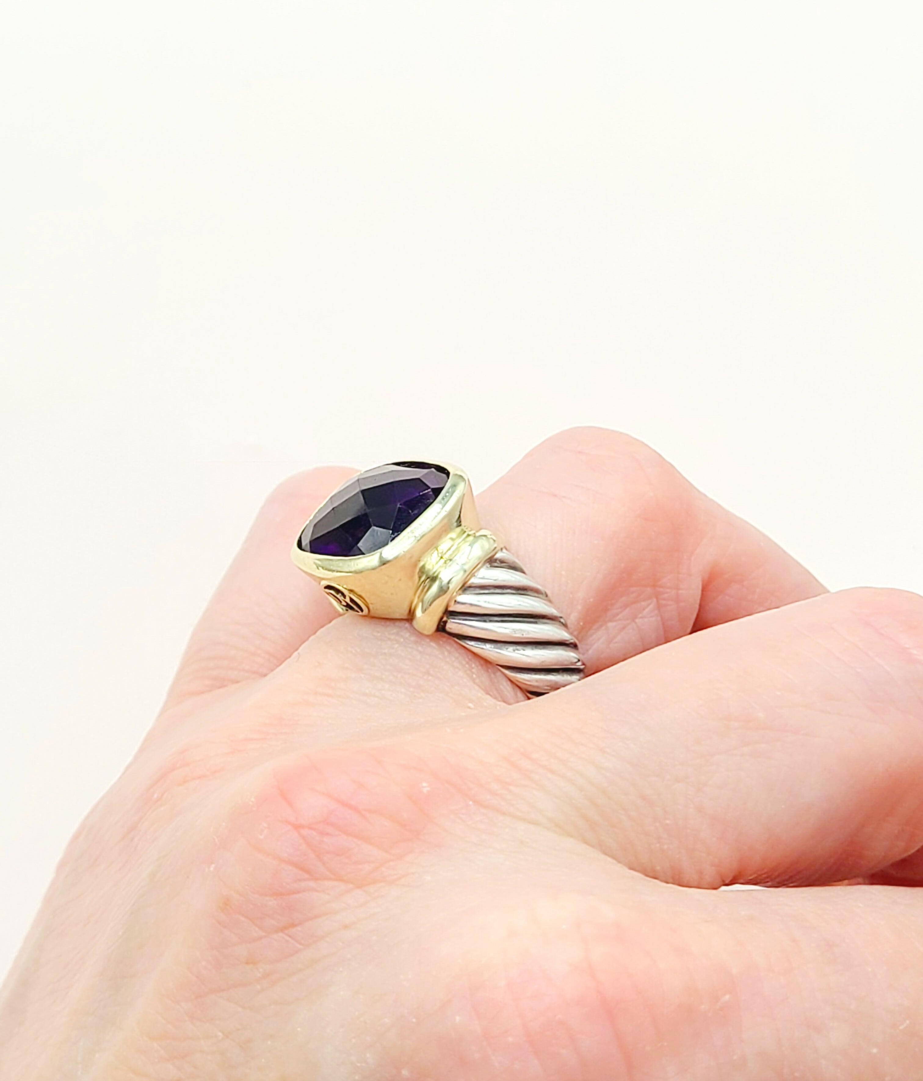 David Yurman Large Noblesse Ring Amethyst & Gold、mySite、hinf8tx79