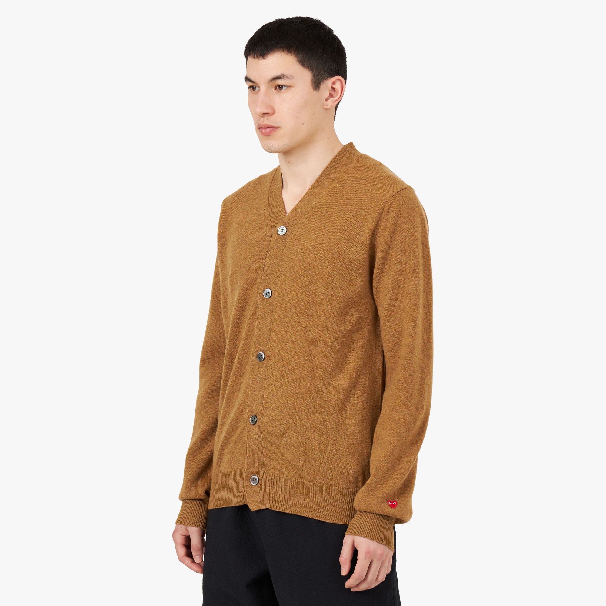  COMME des GARÇONS PLAY Small Red Heart Cardigan / Camel、mySite、merchandisen
