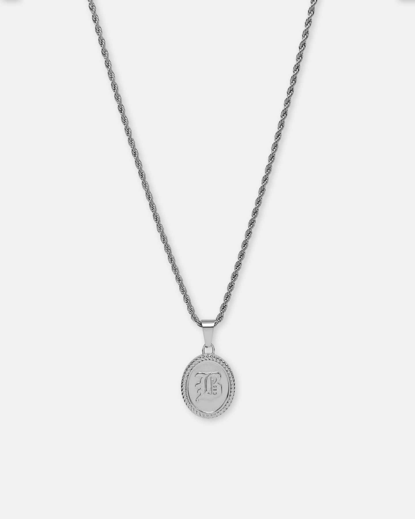 NXS Vintage Letter Necklace White Gold、mySite、zt4zffjzw