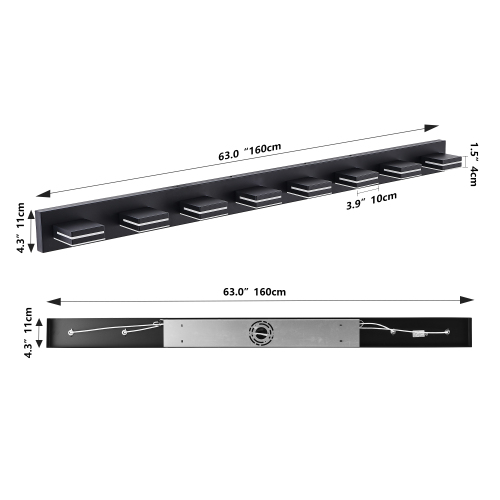 Modern Chrome LED Vanity Light, 5-Lights Wall Sconce for Bathroom and Mirror, Sleek Minimalist Design, Energy-Efficient, Easy to Install、、eastwooduniform