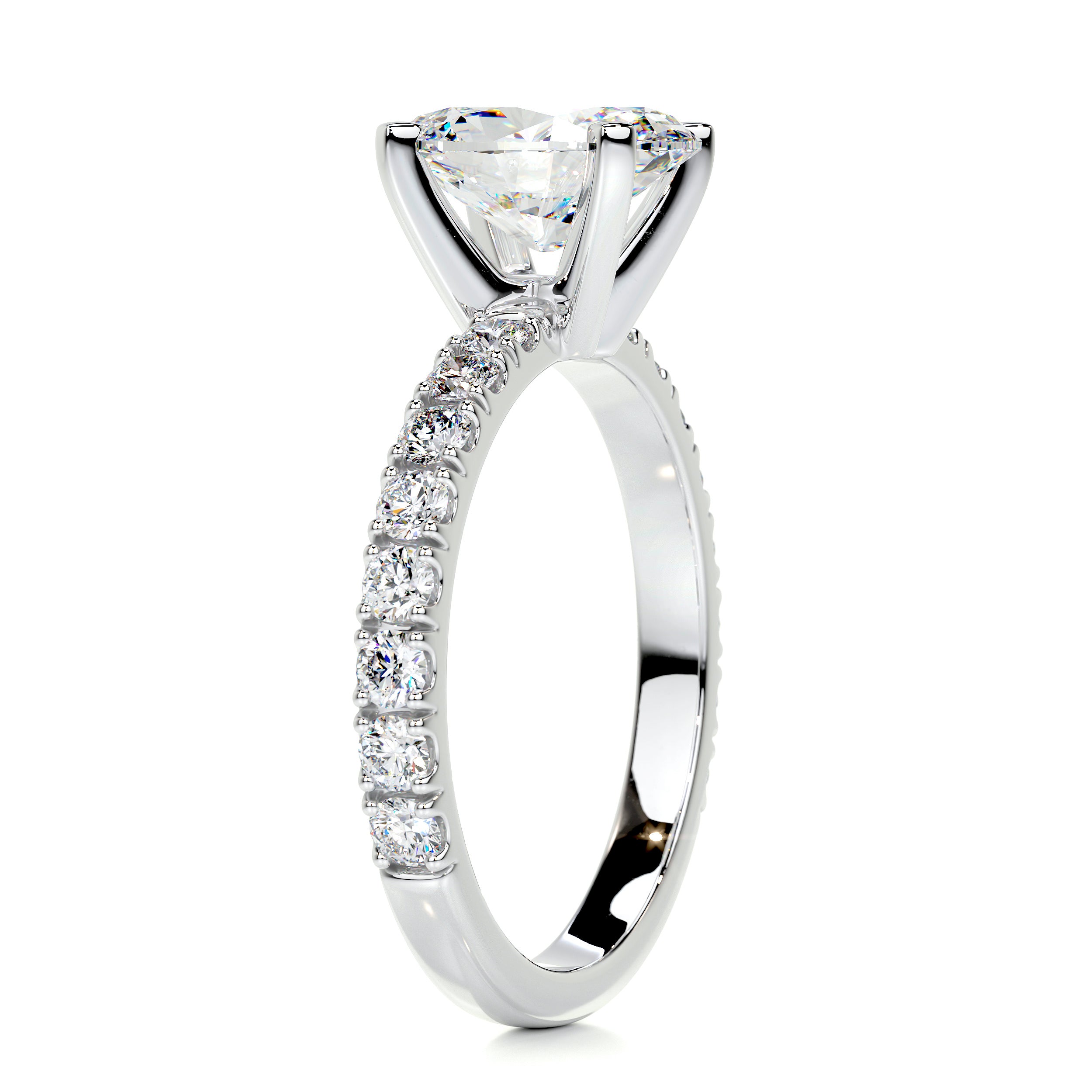 Alison Moissanite & Diamond Ring -18K White Gold、mySite、hinf8tx79