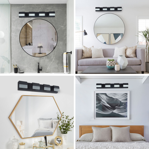 Modern Bathroom Vanity Lighting 6-Light LED Vanity Lights Over Mirror Bath Wall Lighting、、eastwooduniform