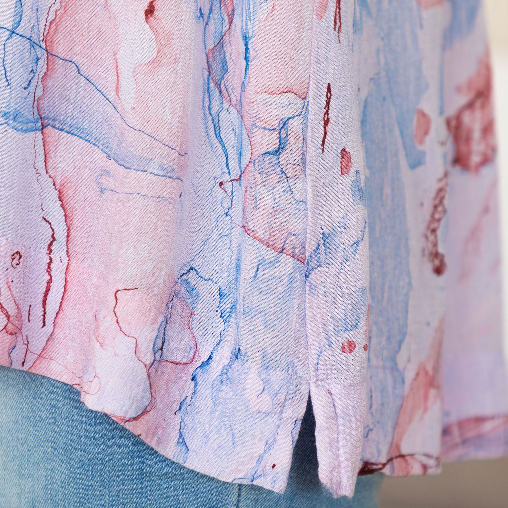 Orchid Swirl Short Sleeve Top、mySite、camillekostekn