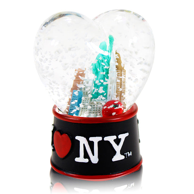 45MM Heart-Shaped I Love NY Snow Globe | New York Gifts for Her (3 colors)、mySite、vikingsvslions