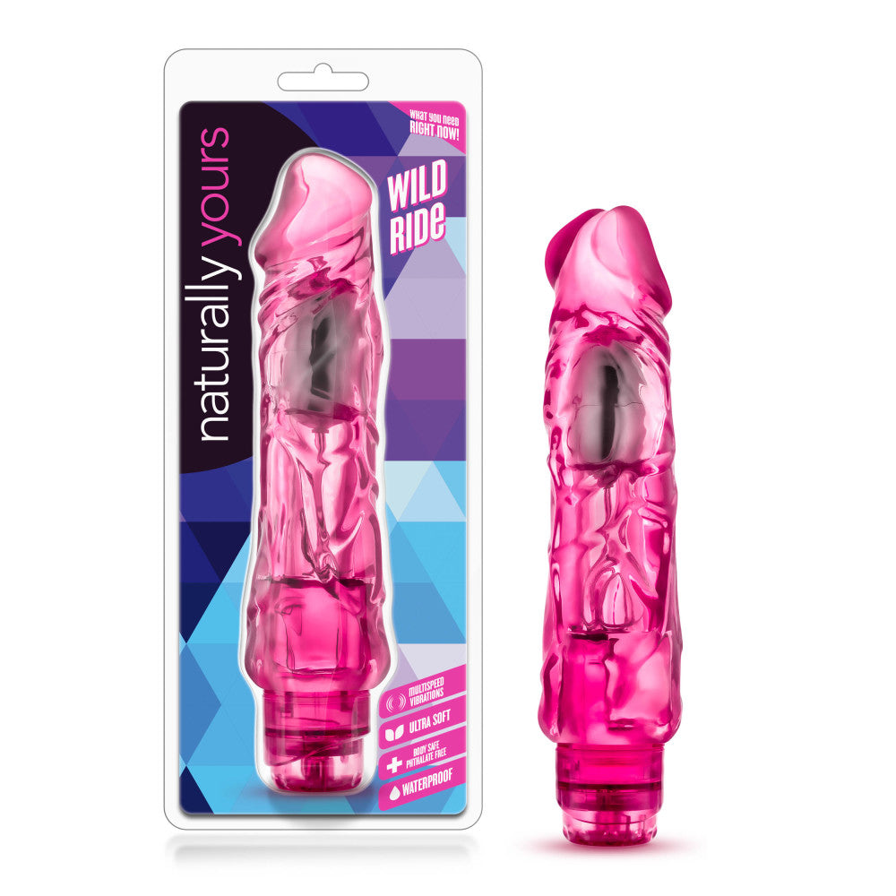 Naturally Yours By Blush® | Wild Ride Realistic Pink 9-Inch Vibrator、mySite、bottomscart