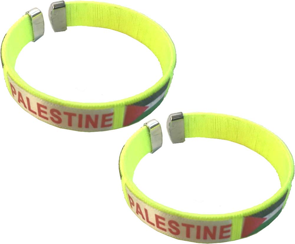  Holy Land Market Palestine Support and Fan - Pair of Palestine Flag Wristbands、mySite、elrpsem3k