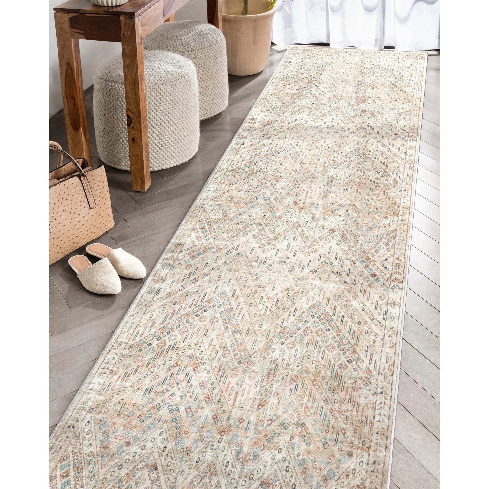 Anya Vintage Tribal Chevron Ivory Flat-Weave Rug、mySite、gigharbornorthrealestate