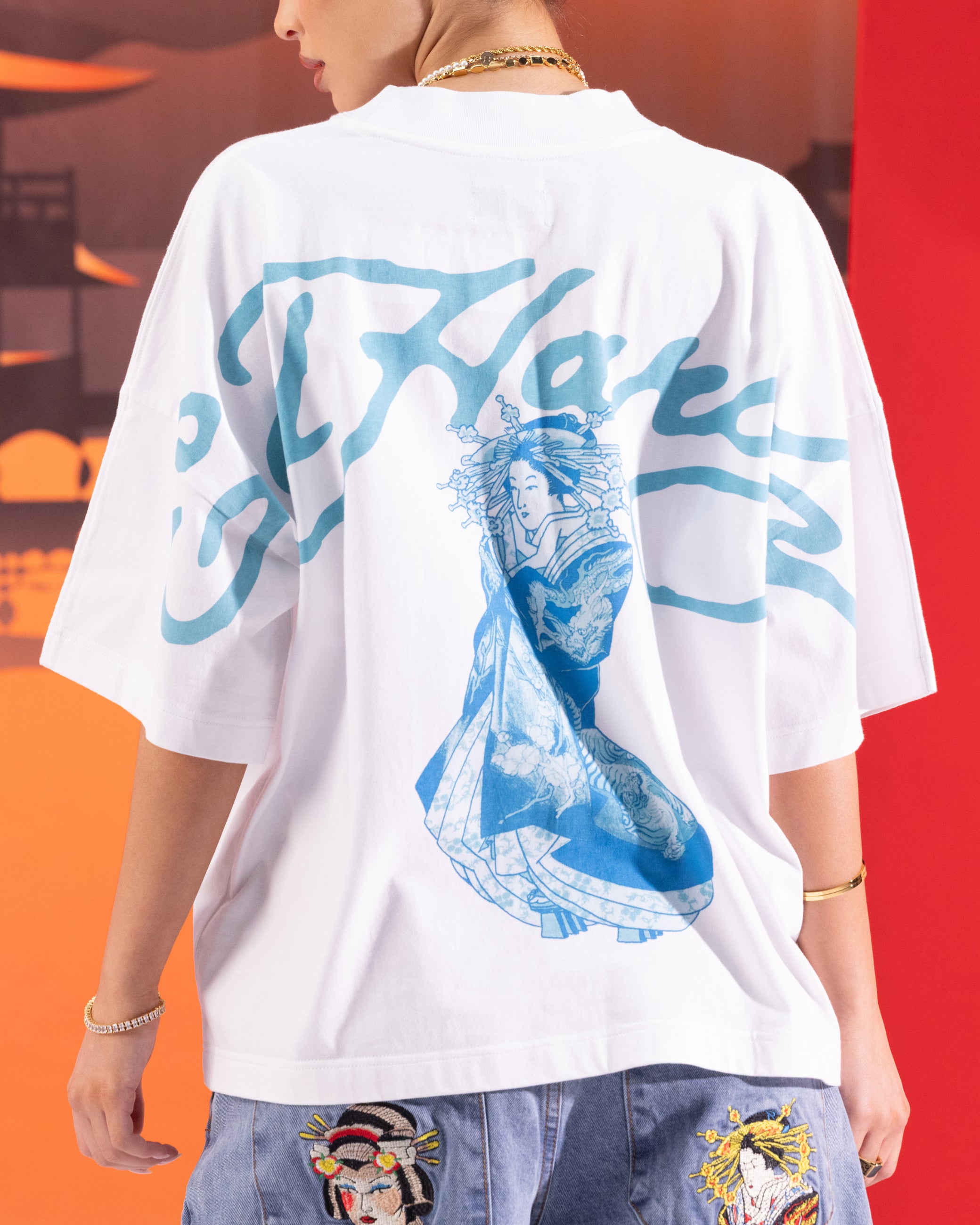 Ed Hardy Geisha T-Shirt Off White、mySite、zt4zffjzw