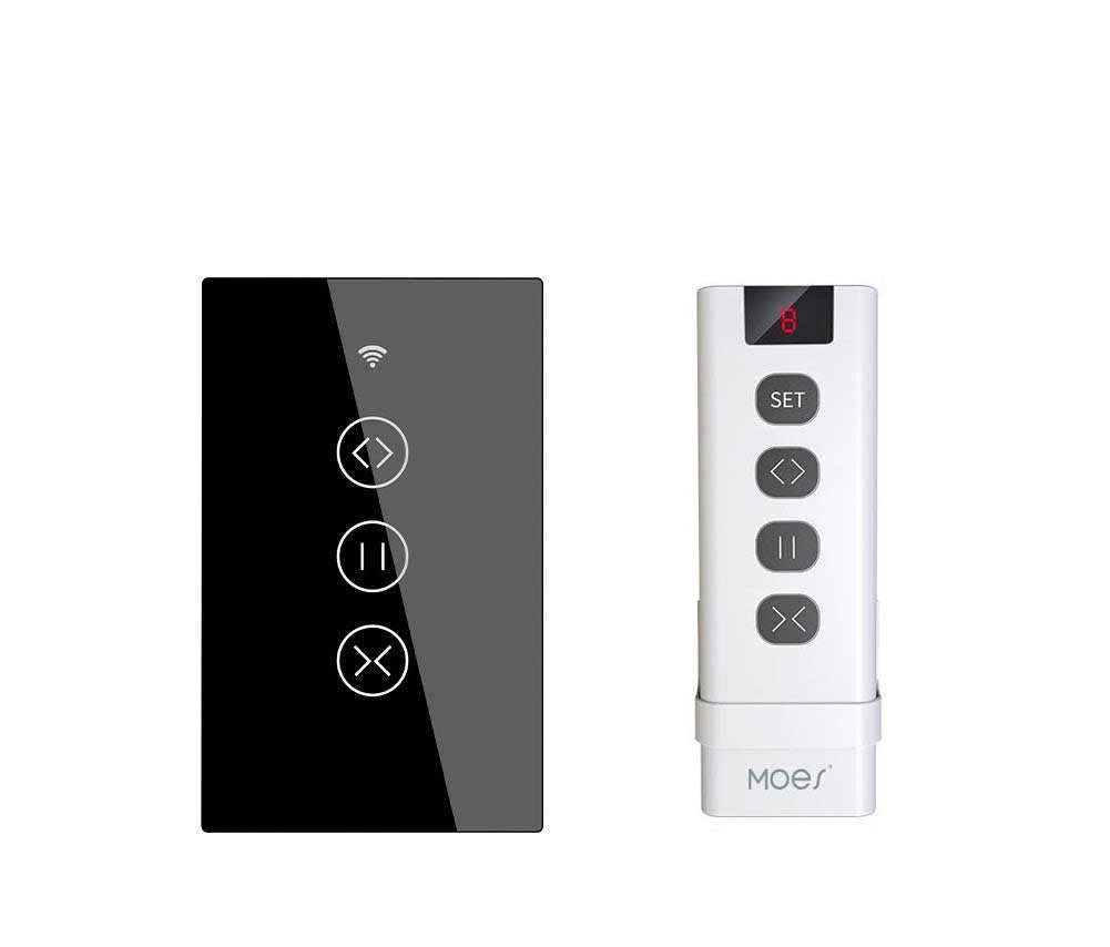 ZigBee RF433 Smart Curtain Blinds Shutter Touch Switch Multi-control Neutral Wire Required US、mySite、fannypackpong