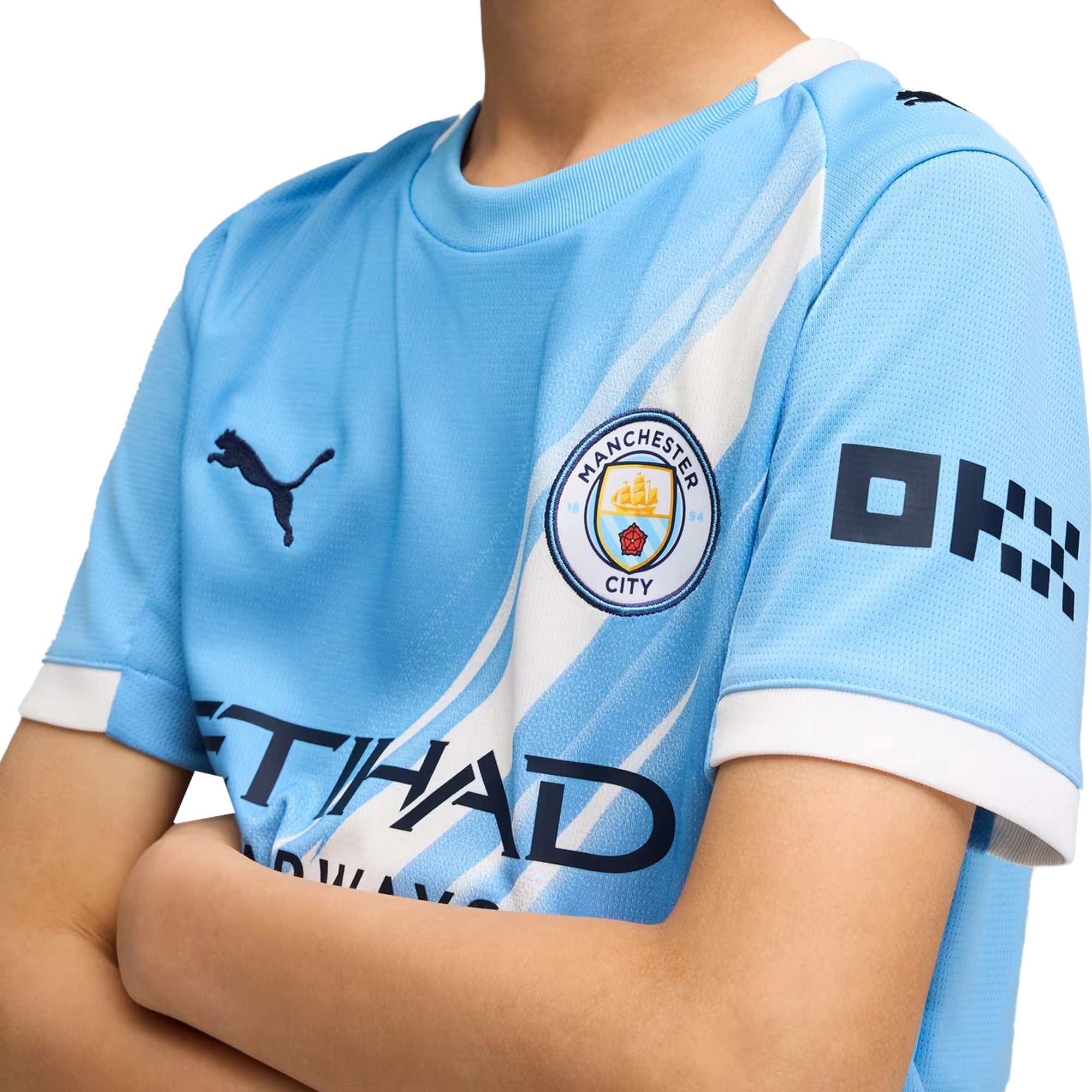 PUMA Kids Manchester City 2025/26 Home Jersey Team Light Blue/White、mySite、bottomscart