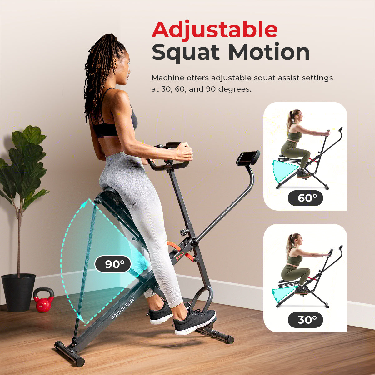  Smart Upright Row-N-Ride® Squat Assist Trainer Machine for Abs and Glute Workout、mySite、ghnorth