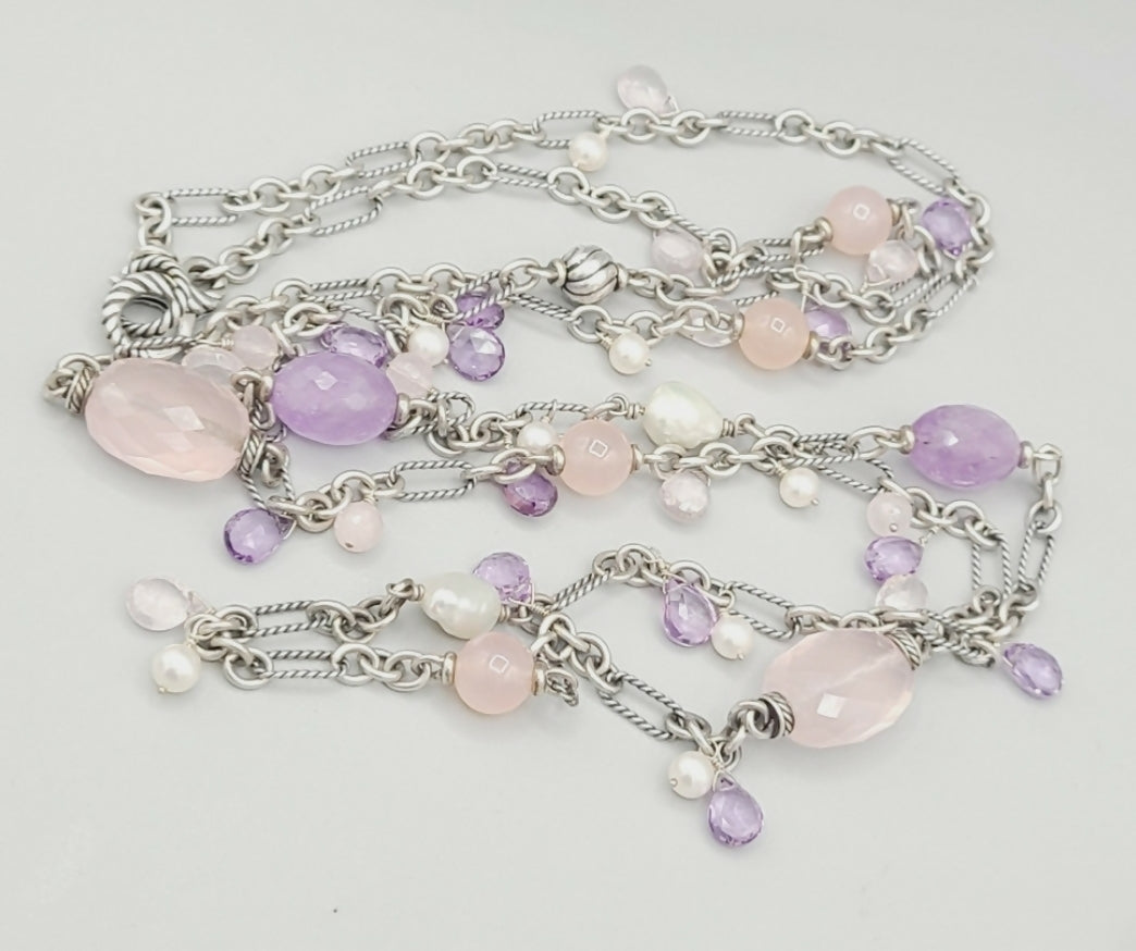 David Yurman Tweejoux Necklace 鈥?Amethyst & Rose Quartz、mySite、hinf8tx79