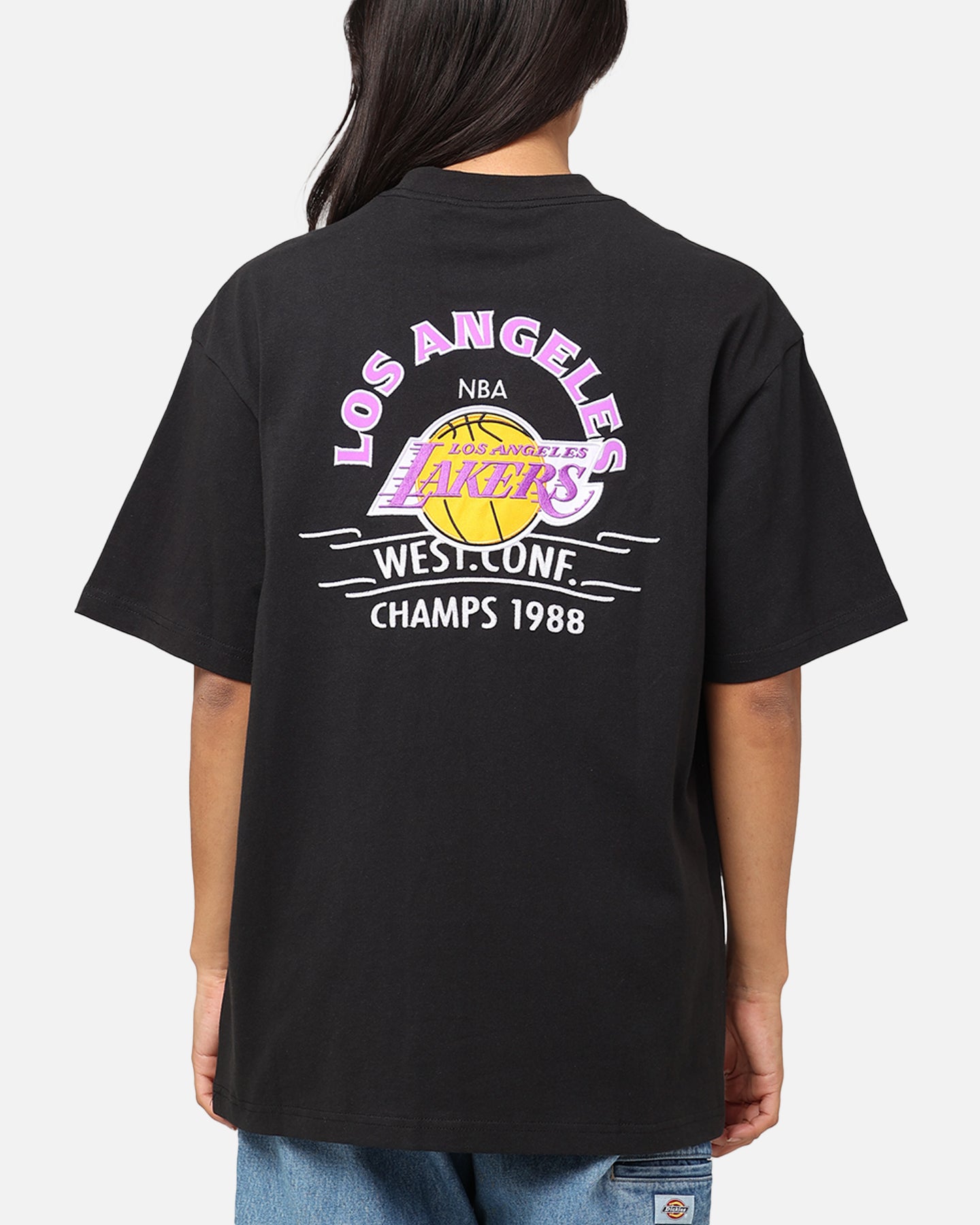 Mitchell & Ness Los Angeles Lakers Arch T-Shirt Faded Black、mySite、zt4zffjzw